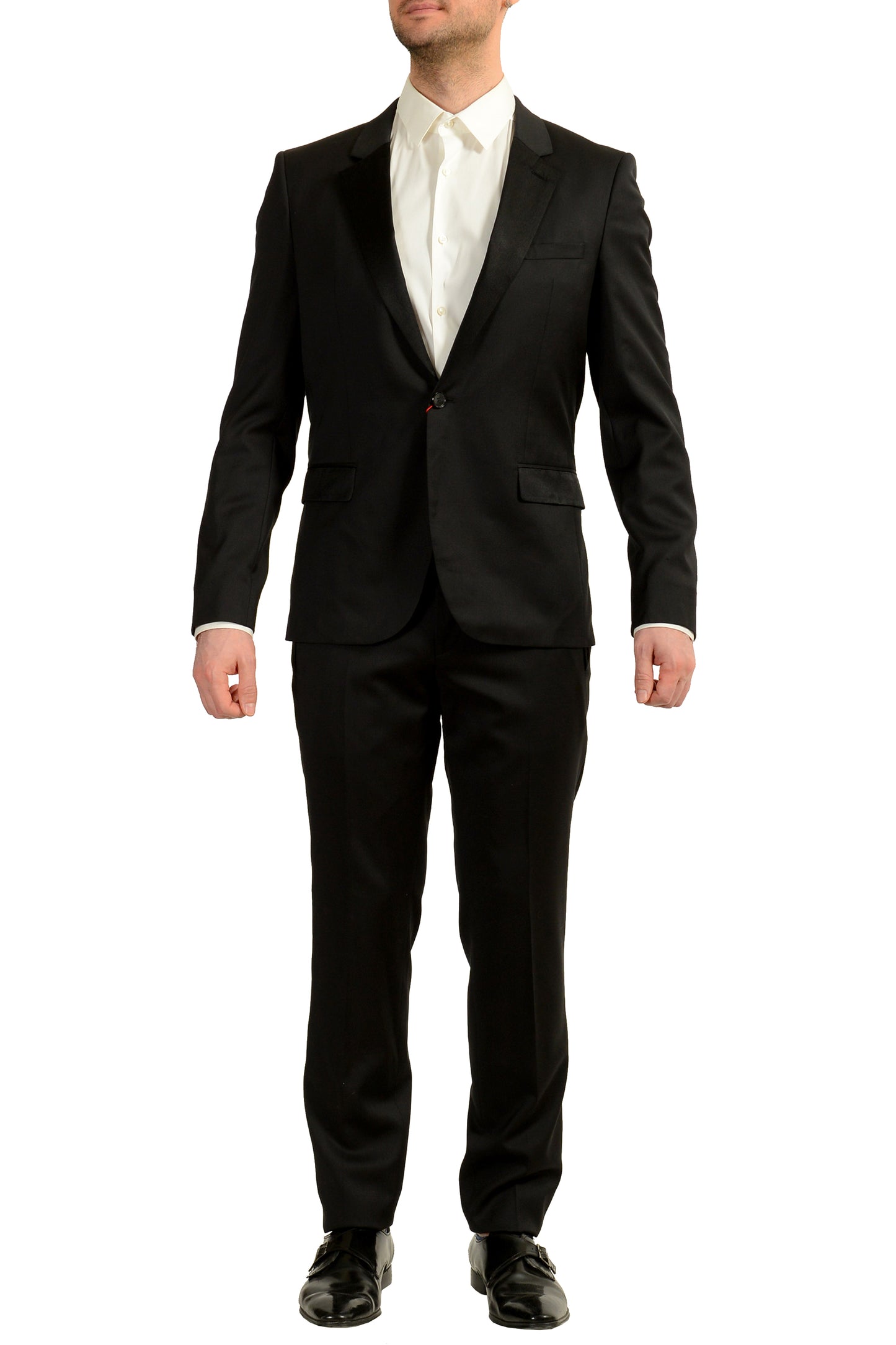 Hugo Boss Men's Arti/Hesten184E1 Extra Slim Fit 100% Wool Suit US 40R IT 50R