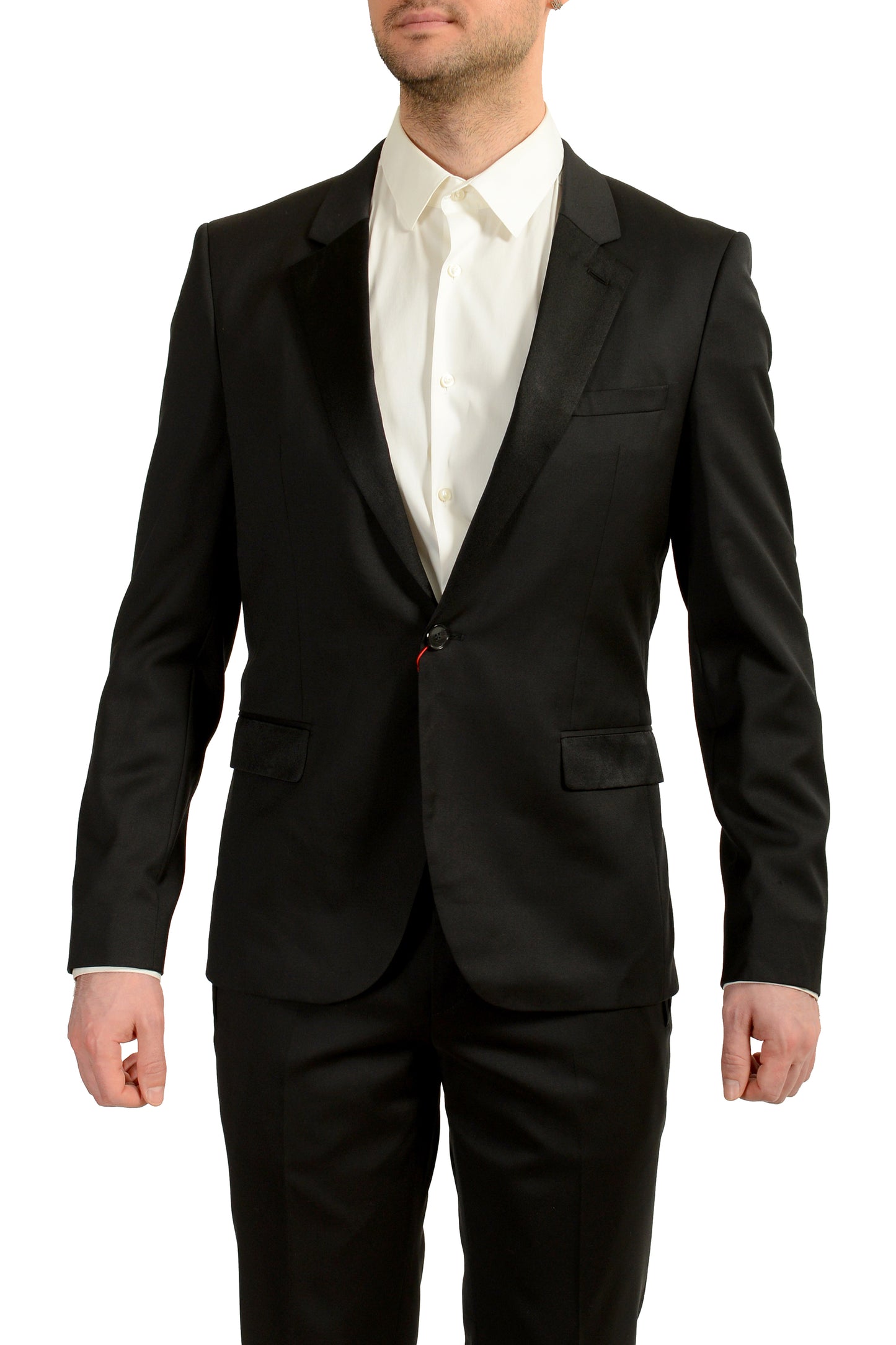 Hugo Boss Men's Arti/Hesten184E1 Extra Slim Fit 100% Wool Suit US 40R IT 50R
