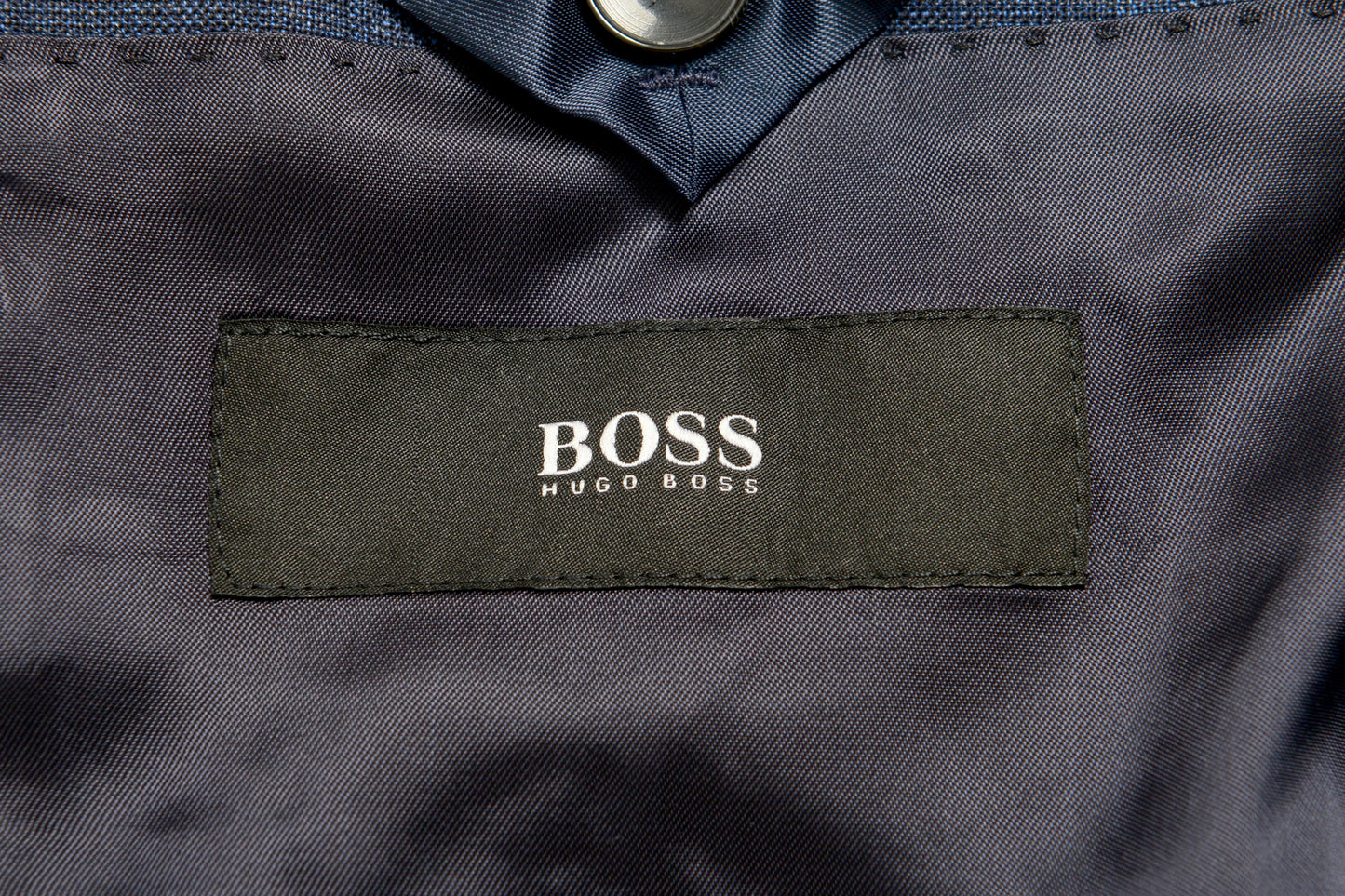 Hugo Boss Men's "Huge6/Genius5" Slim Fit 100% Wool Blue Plaid Suit US 42L IT 52L