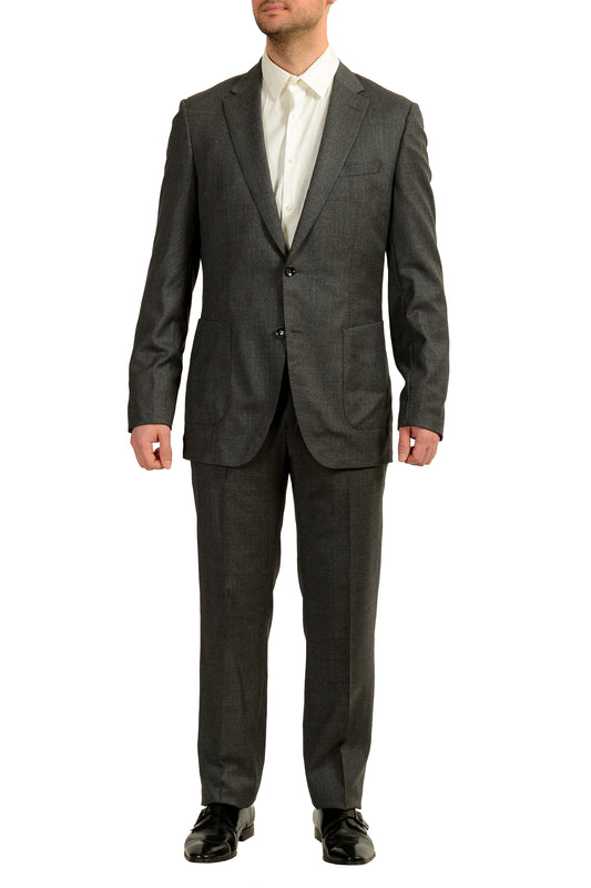 Hugo Boss Men's "T-Hunter/Goswin" 100% Wool Gray Two Button Suit US 42L IT 52L