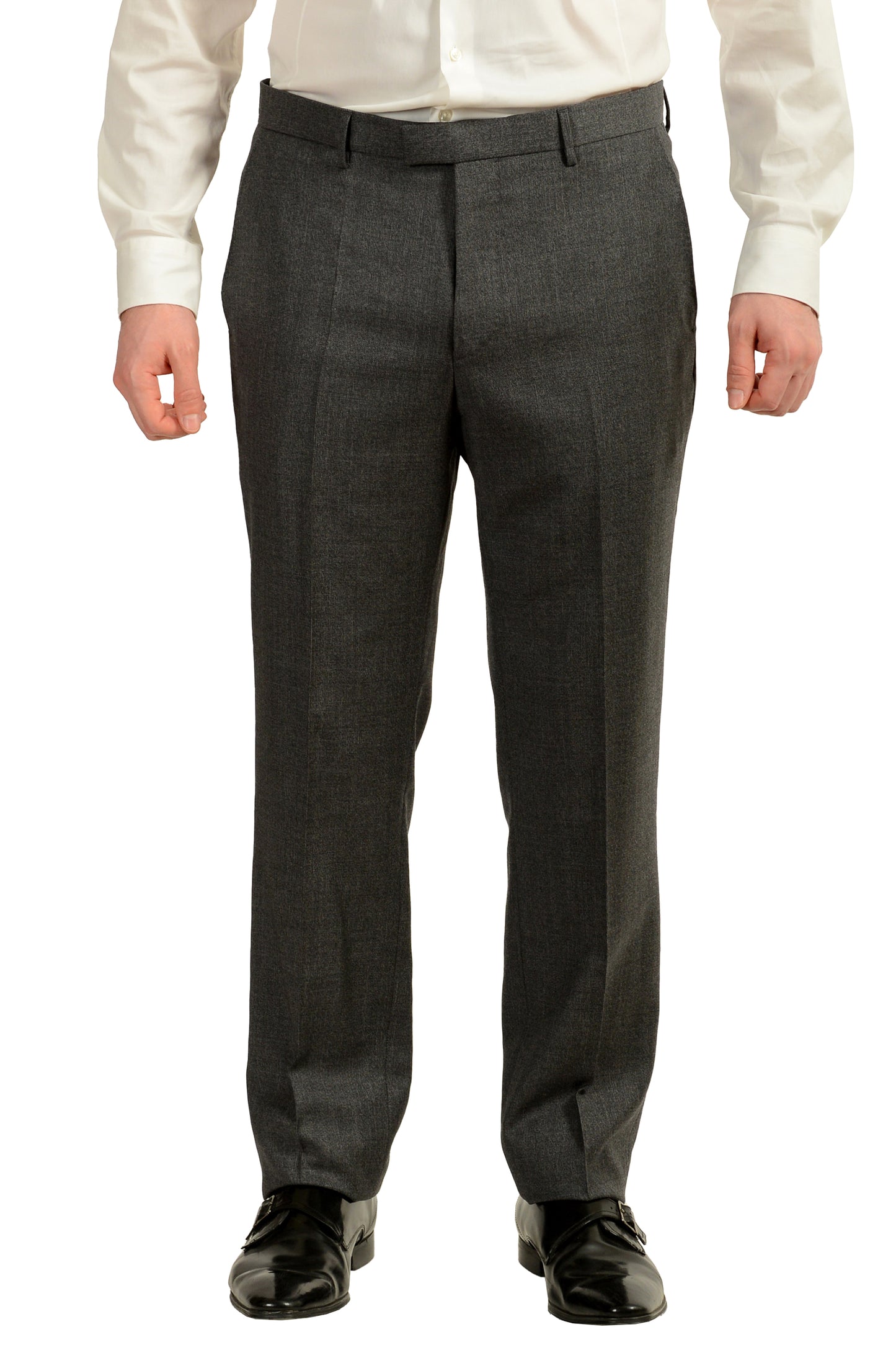 Hugo Boss Men's "T-Hunter/Goswin" 100% Wool Gray Two Button Suit US 42L IT 52L