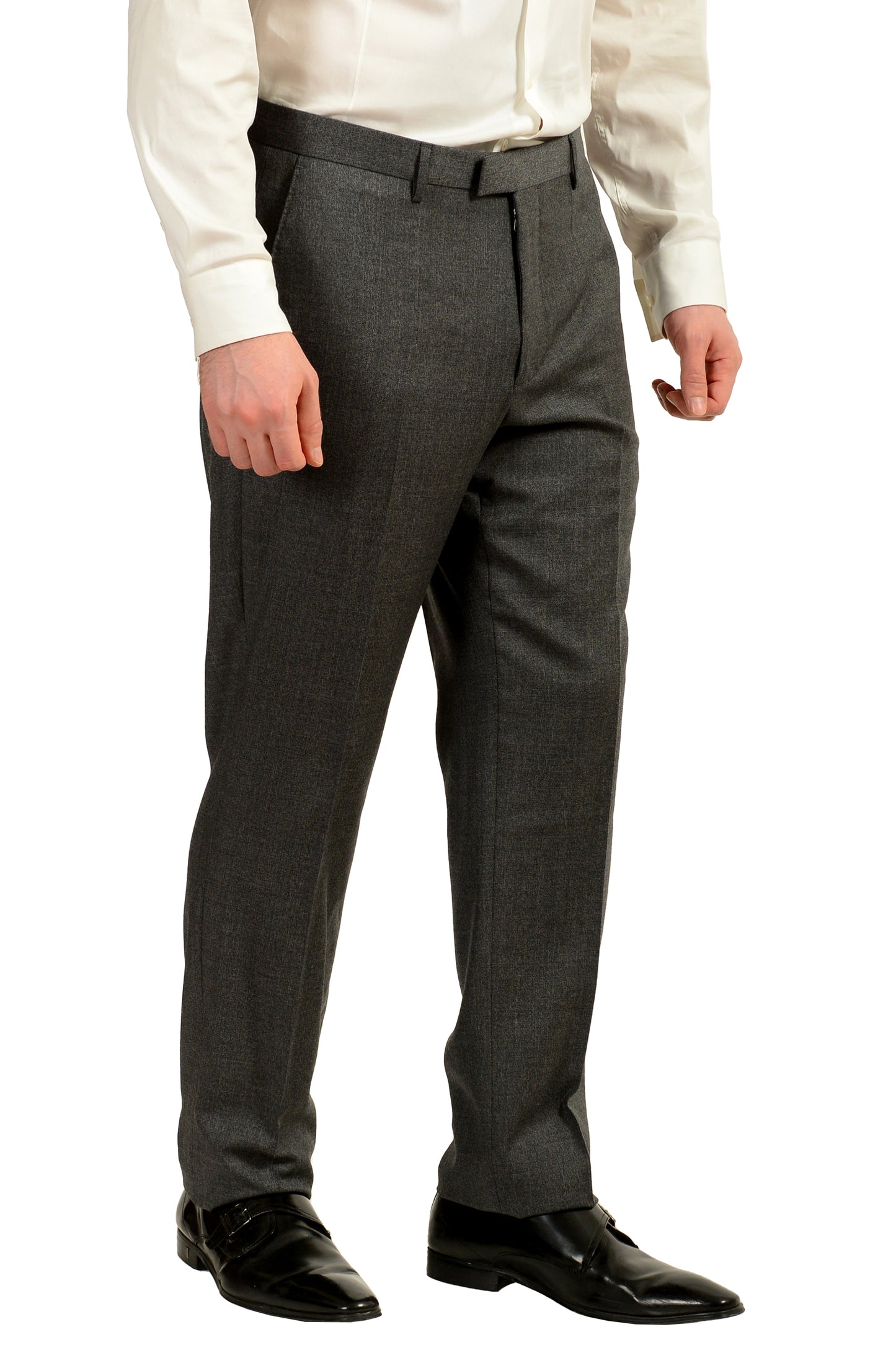 Hugo Boss Men's "T-Hunter/Goswin" 100% Wool Gray Two Button Suit US 42L IT 52L