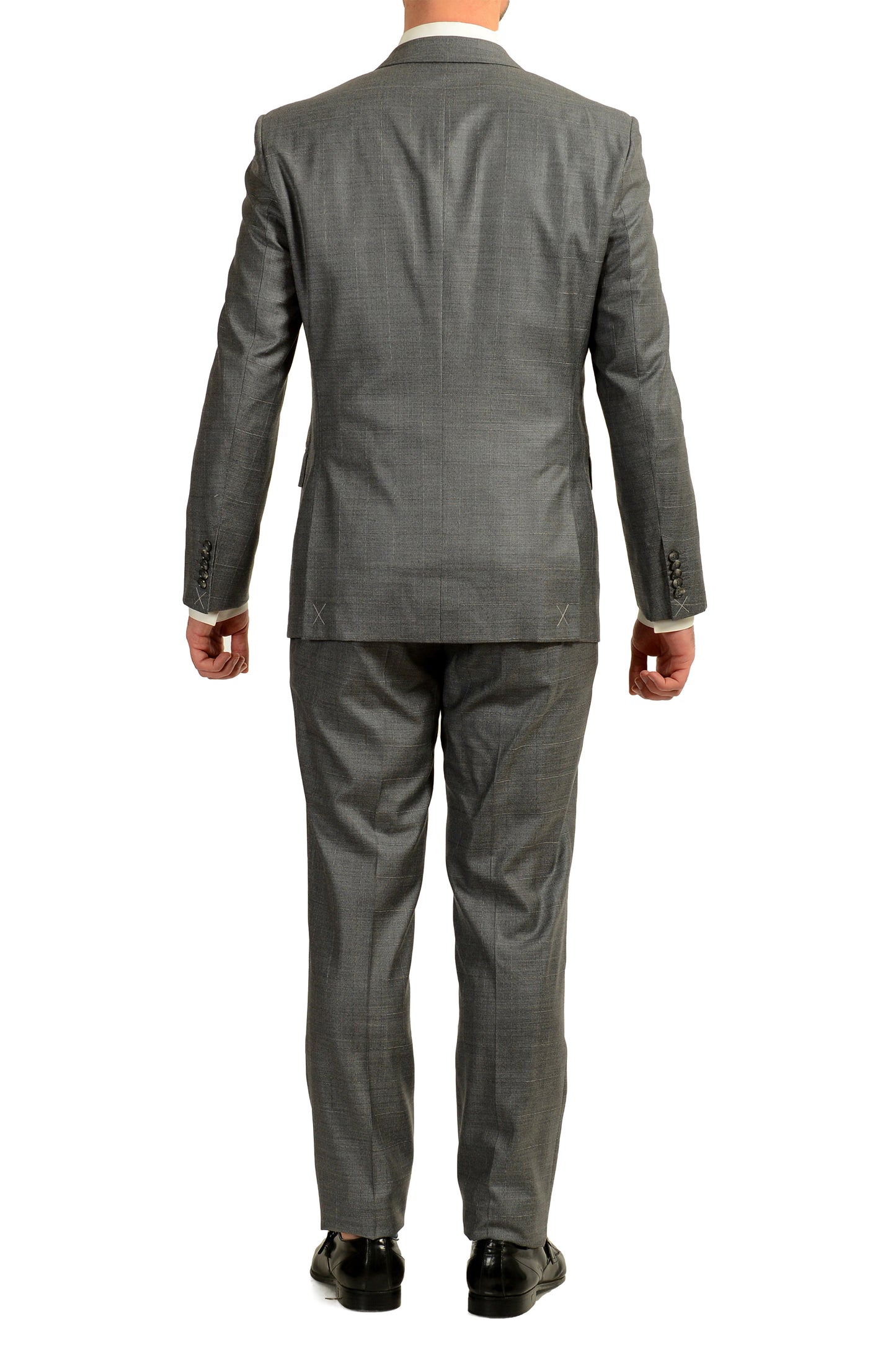 Hugo Boss Men's "T-Harvers4/Glover3" Slim Fit Silk Wool Plaid Suit US 40R IT 50R