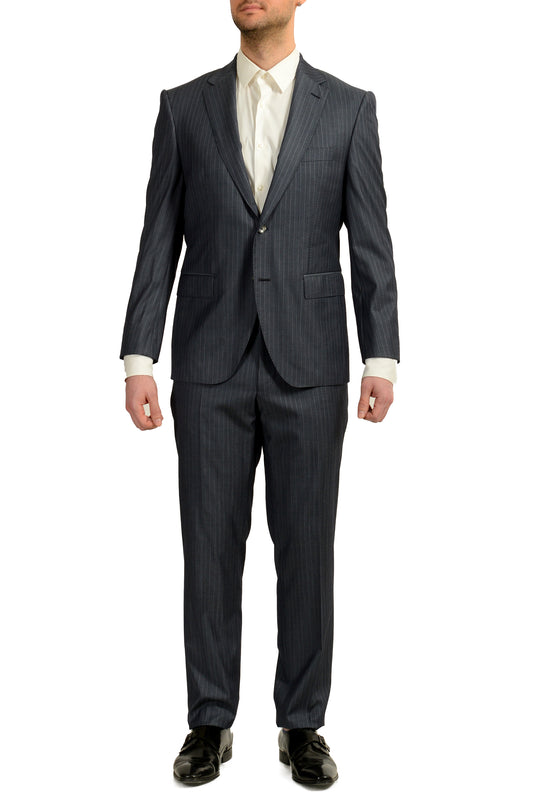 Hugo Boss Men's "T-Jarrod/Lone" Regular Fit 100% Wool Striped Suit US 40S IT 50S
