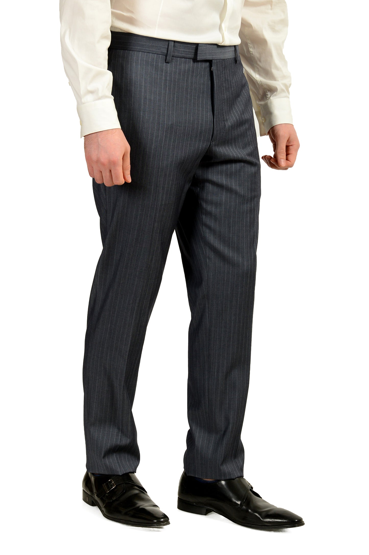 Hugo Boss Men's "T-Jarrod/Lone" Regular Fit 100% Wool Striped Suit US 40S IT 50S