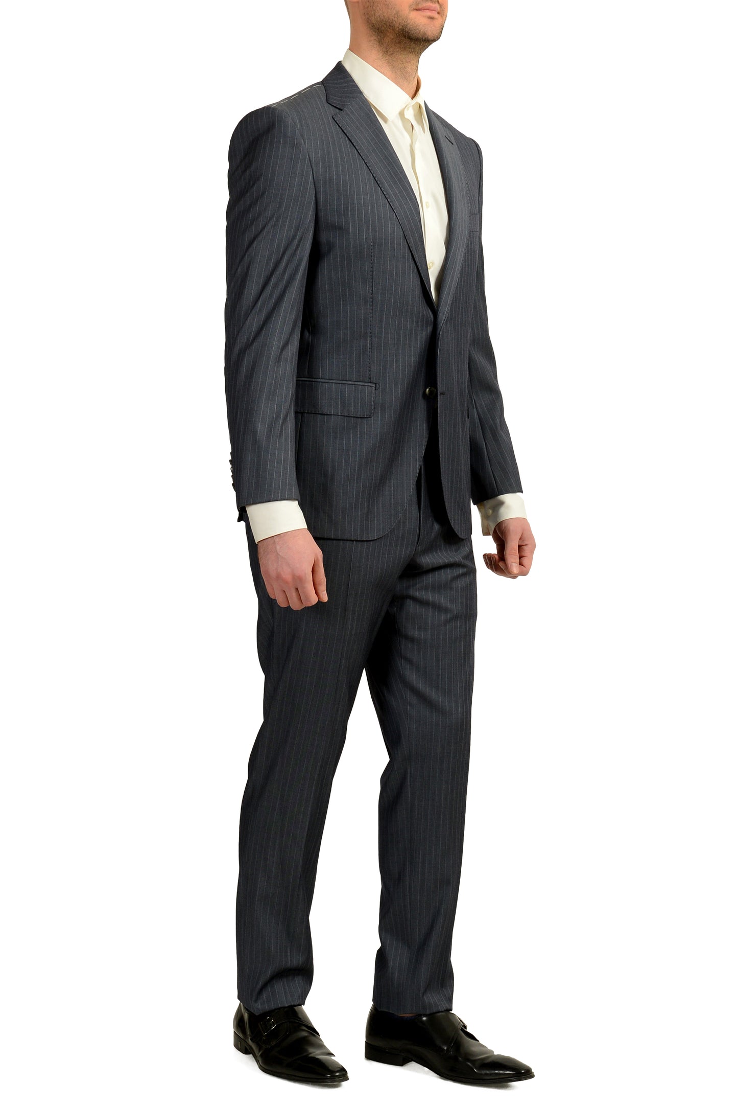 Hugo Boss Men's "T-Jarrod/Lone" Regular Fit 100% Wool Striped Suit US 40S IT 50S