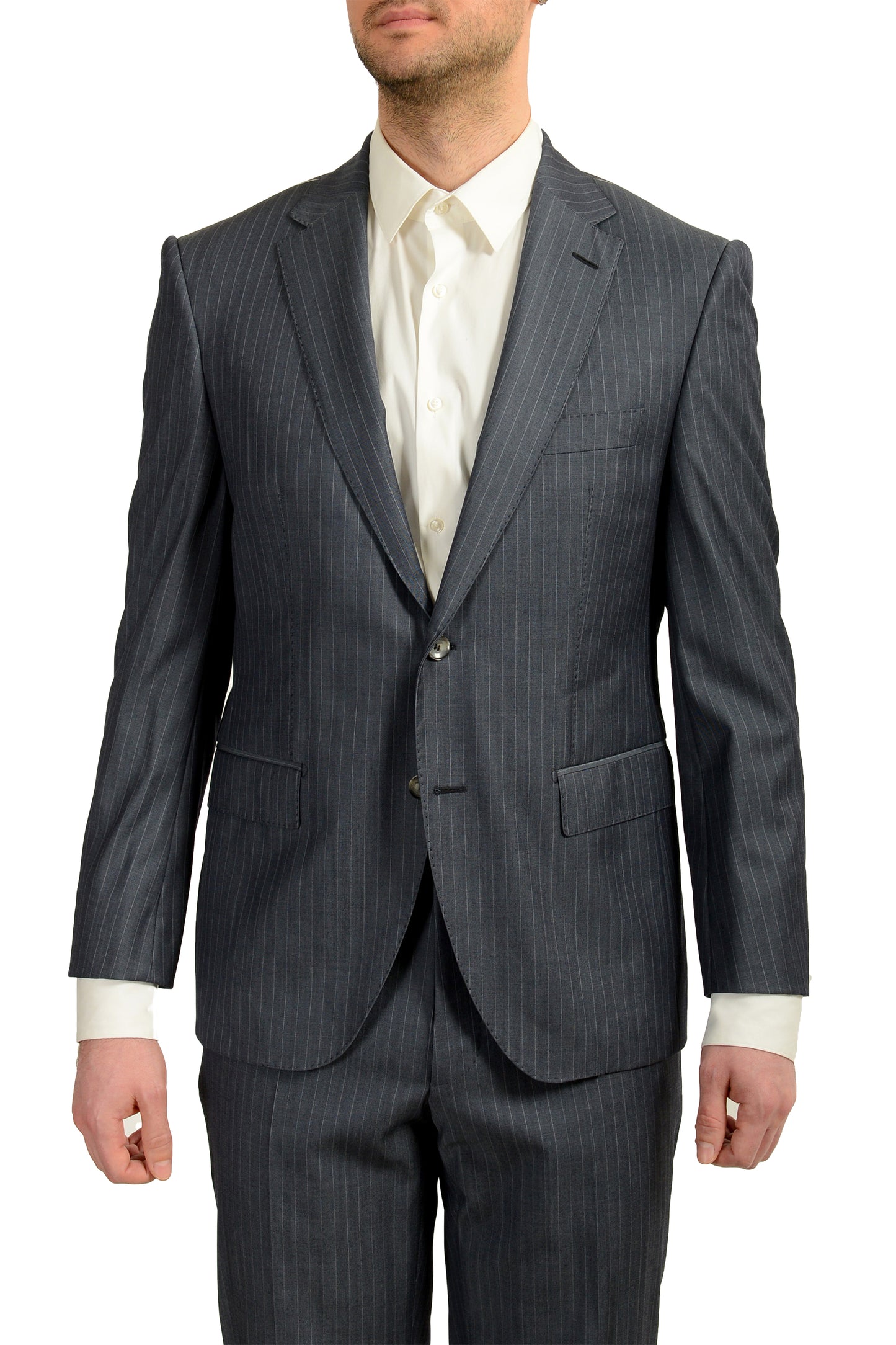 Hugo Boss Men's "T-Jarrod/Lone" Regular Fit 100% Wool Striped Suit US 40S IT 50S