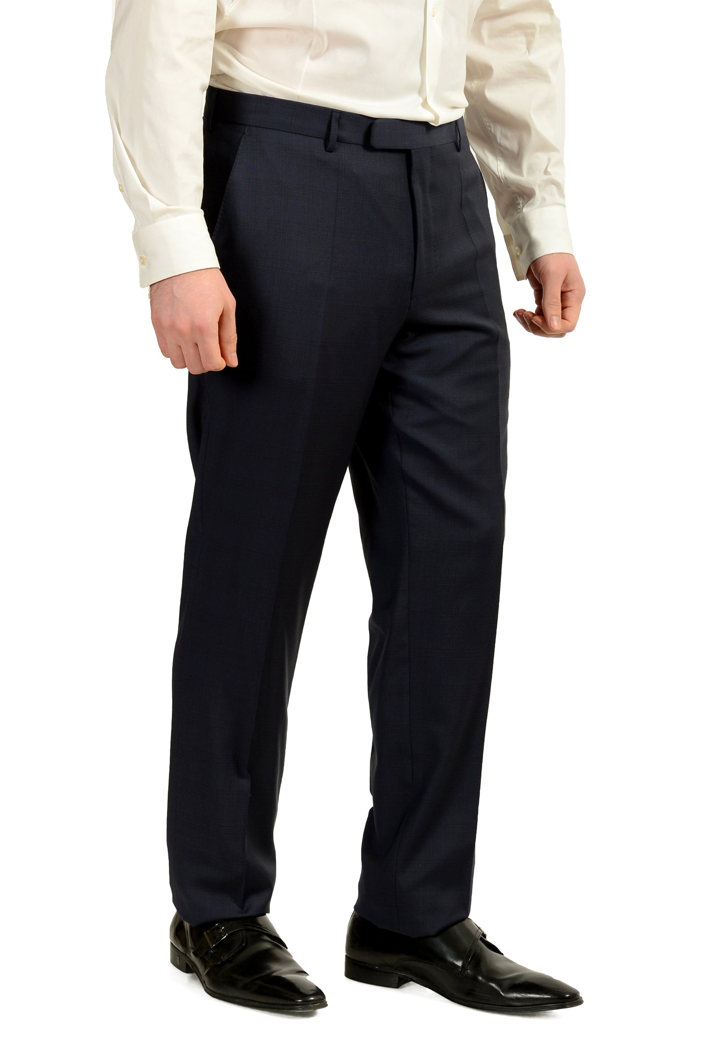 Hugo Boss Men's F-Jacksen2/Lane2 Regular Fit 100% Wool Plaid Suit US 36R IT 46R