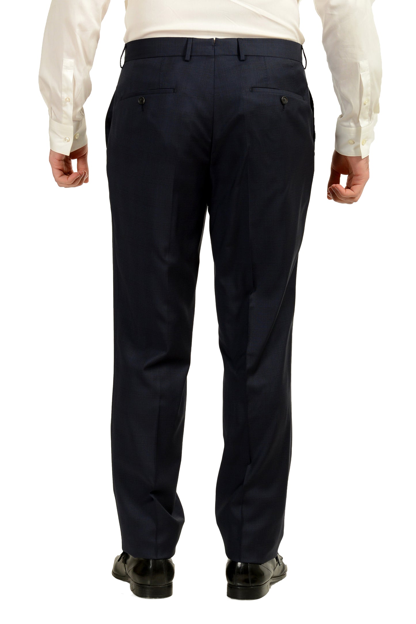 Hugo Boss Men's F-Jacksen2/Lane2 Regular Fit 100% Wool Plaid Suit US 36R IT 46R