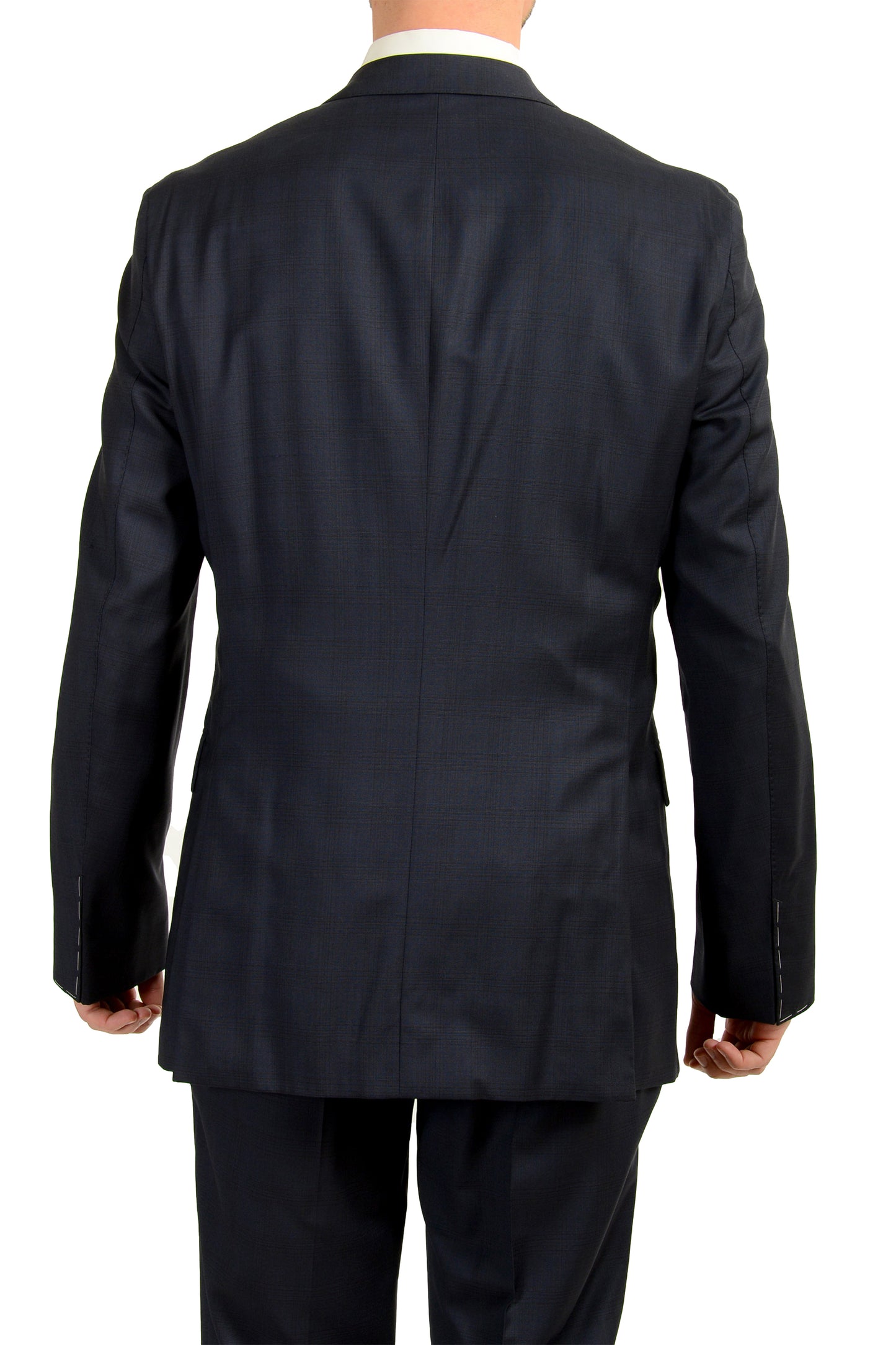 Hugo Boss Men's F-Jacksen2/Lane2 Regular Fit 100% Wool Plaid Suit US 36R IT 46R