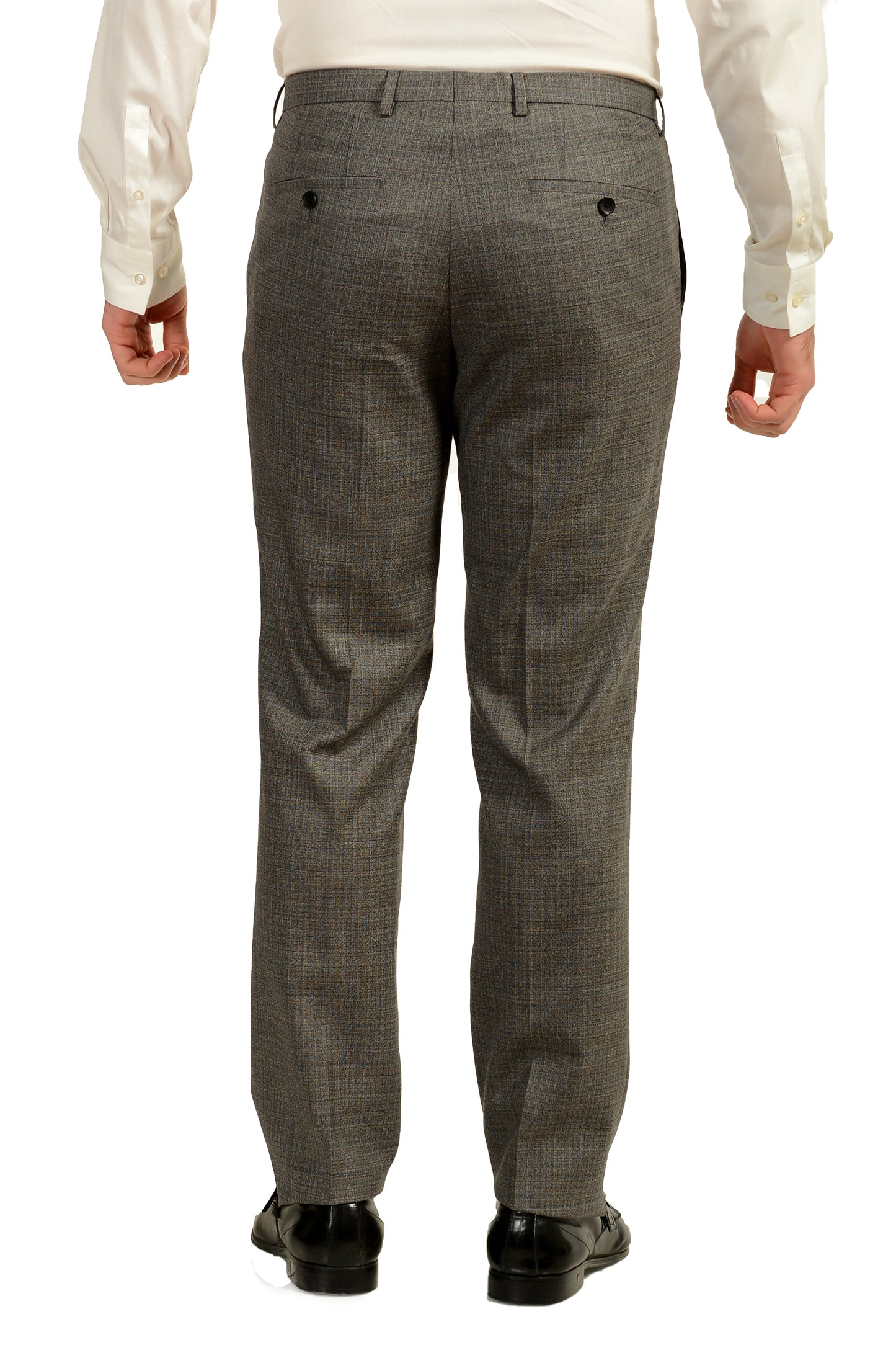Hugo Boss Men's "Johnstons5/Lenon1" Regular Fit 100%Wool Gray Suit US 38S IT 48S