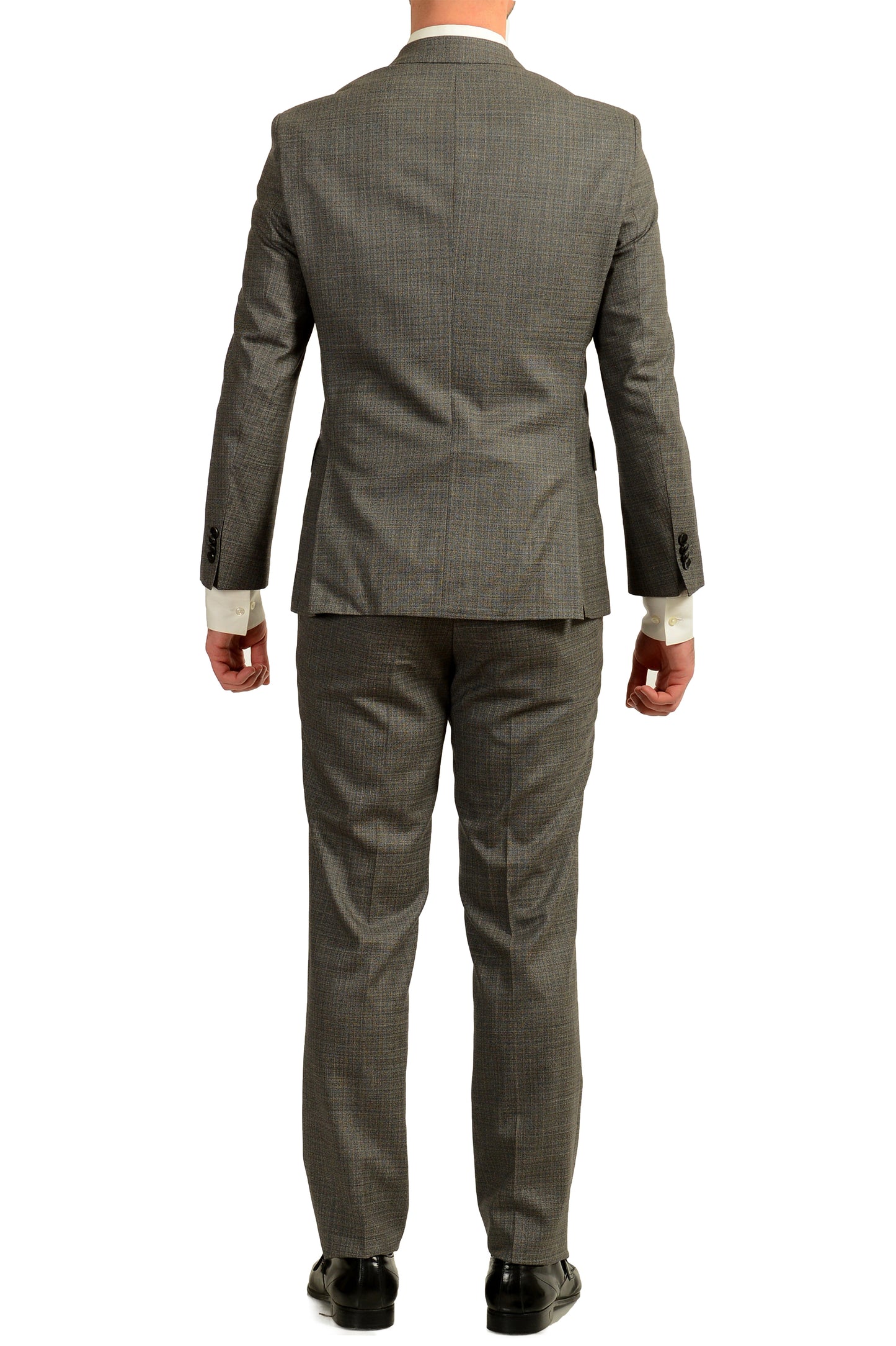 Hugo Boss Men's "Johnstons5/Lenon1" Regular Fit 100%Wool Gray Suit US 38S IT 48S