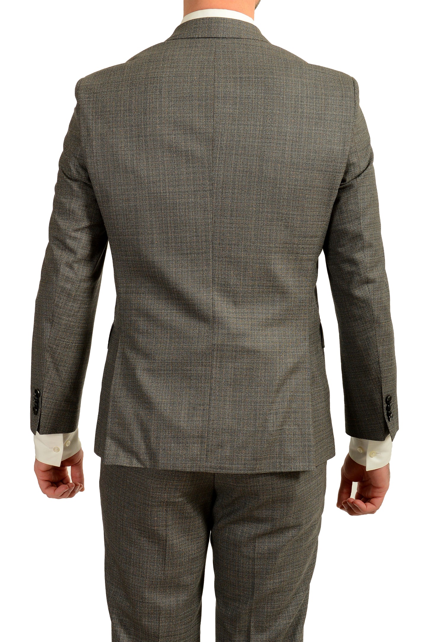 Hugo Boss Men's "Johnstons5/Lenon1" Regular Fit 100%Wool Gray Suit US 38S IT 48S