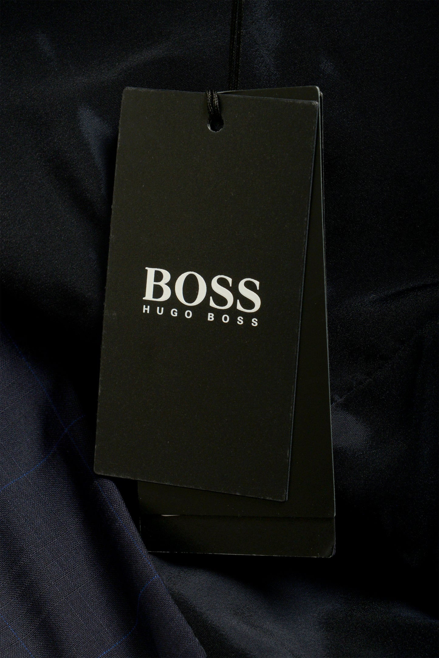 Hugo Boss Men's "Huge6/Genius5" Slim Fit Blue 100% Wool Plaid Suit US 36R IT 46R