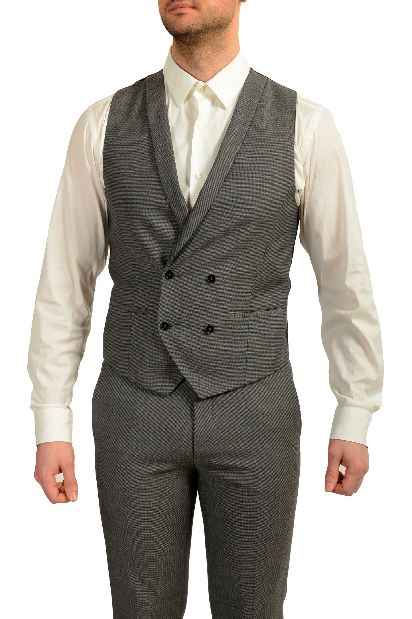 Hugo Boss Men's "Admon/Wilms/Hesten" 100% Wool Three Piece Suit US 38R IT 48R