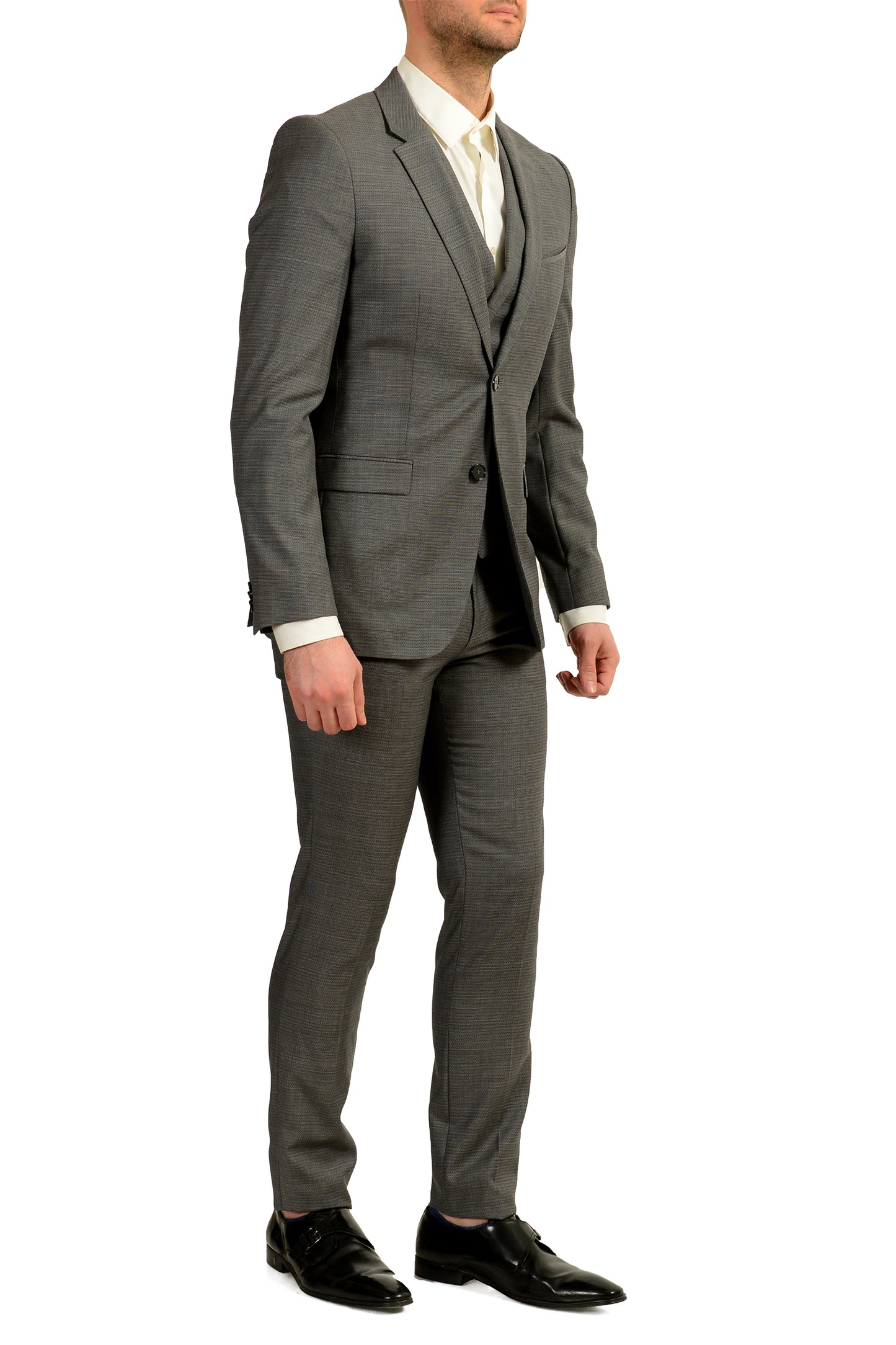 Hugo Boss Men's "Admon/Wilms/Hesten" 100% Wool Three Piece Suit US 38R IT 48R