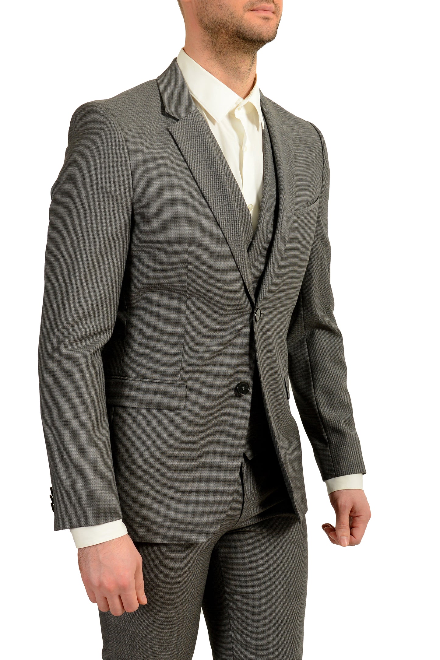 Hugo Boss Men's "Admon/Wilms/Hesten" 100% Wool Three Piece Suit US 38R IT 48R