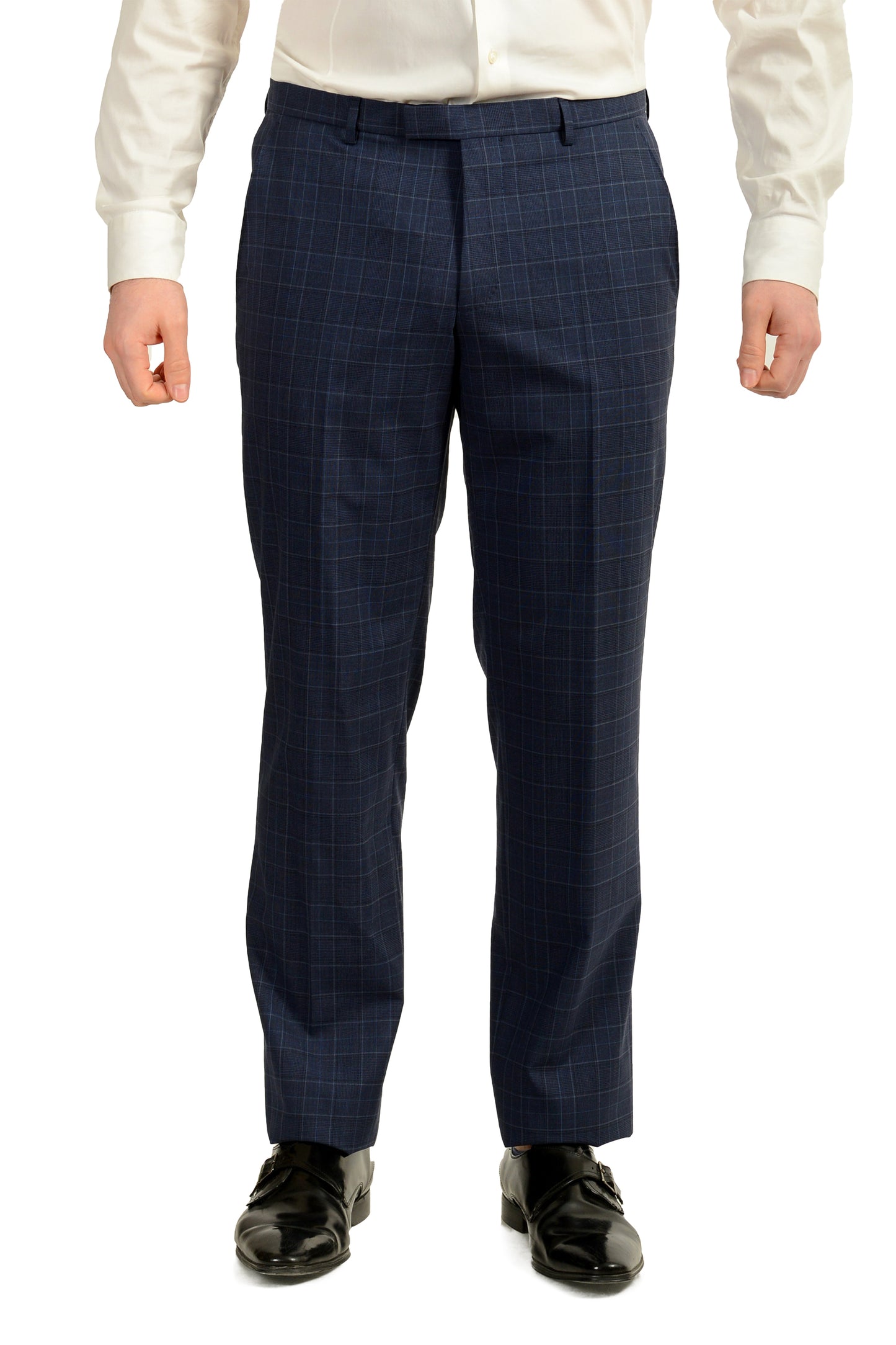 Hugo Boss Men's "Johnstons5/Lenon1" Regular Fit 100%Wool Blue Suit US 40R IT 50R