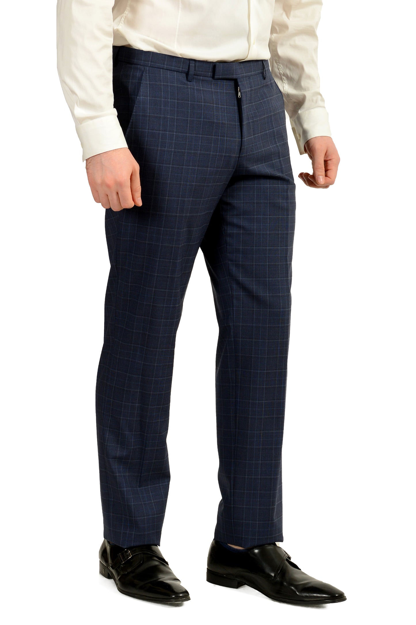 Hugo Boss Men's "Johnstons5/Lenon1" Regular Fit 100%Wool Blue Suit US 40R IT 50R