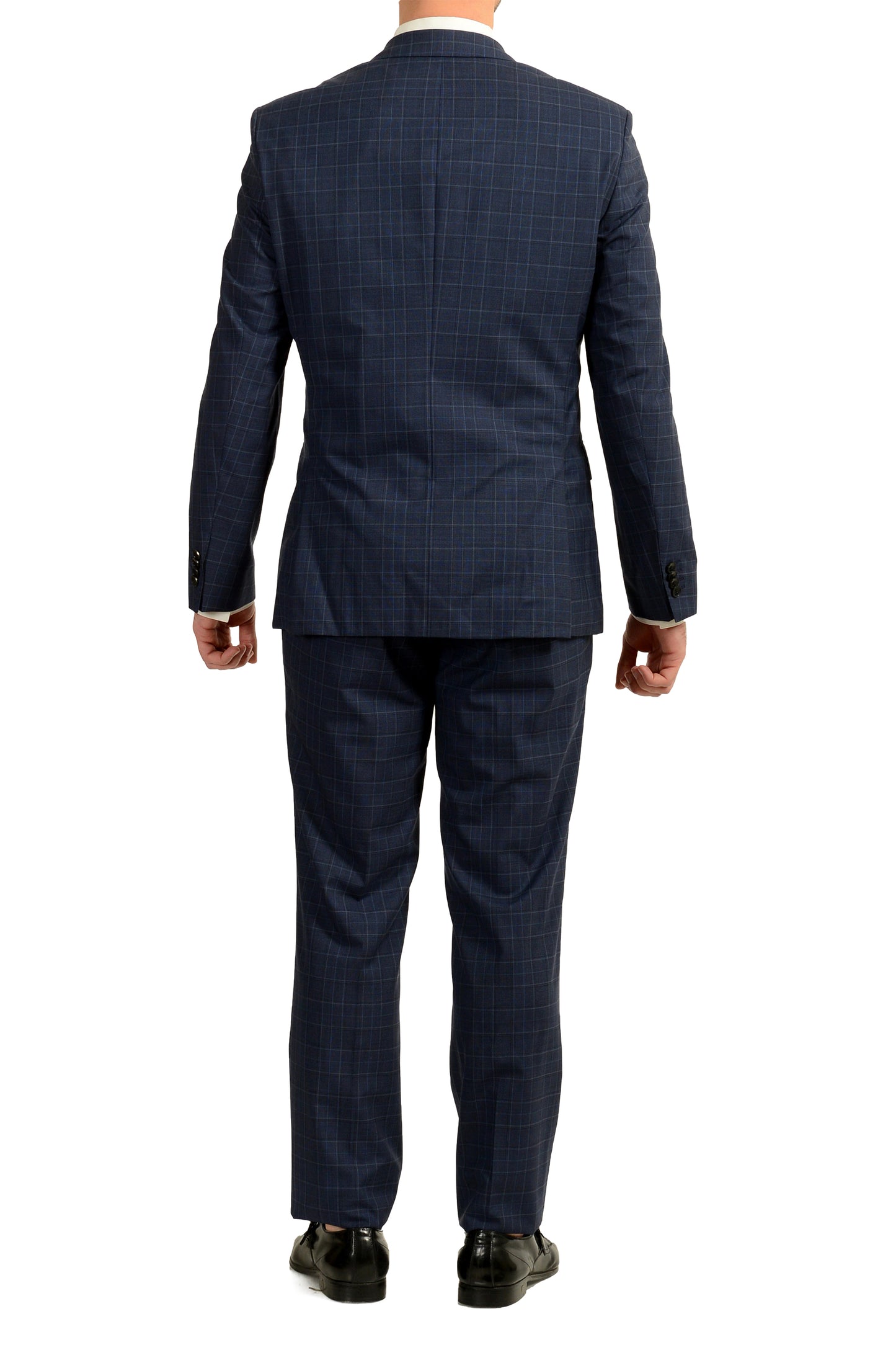 Hugo Boss Men's "Johnstons5/Lenon1" Regular Fit 100%Wool Blue Suit US 40R IT 50R