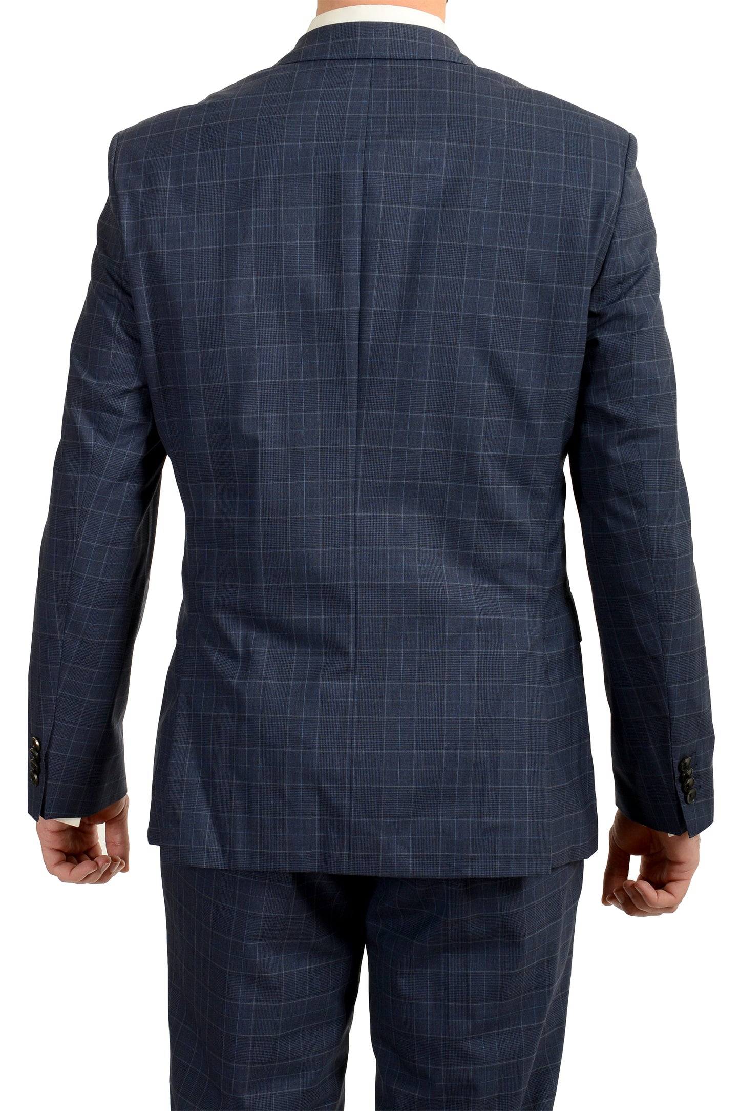 Hugo Boss Men's "Johnstons5/Lenon1" Regular Fit 100%Wool Blue Suit US 40R IT 50R