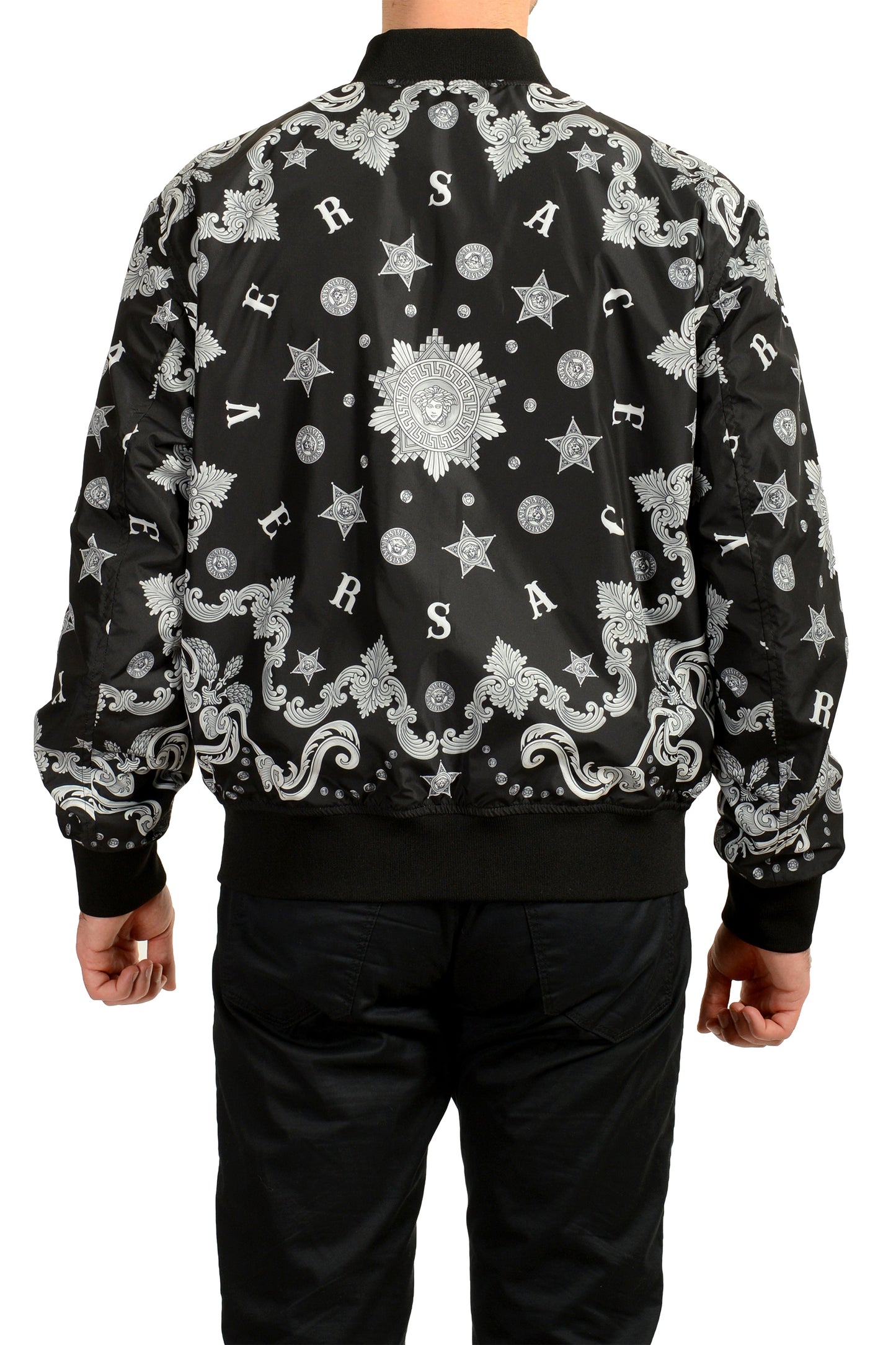 Versace Men's "Bandanamania" Reversible Full Zip insulated Jacket US XL IT 54