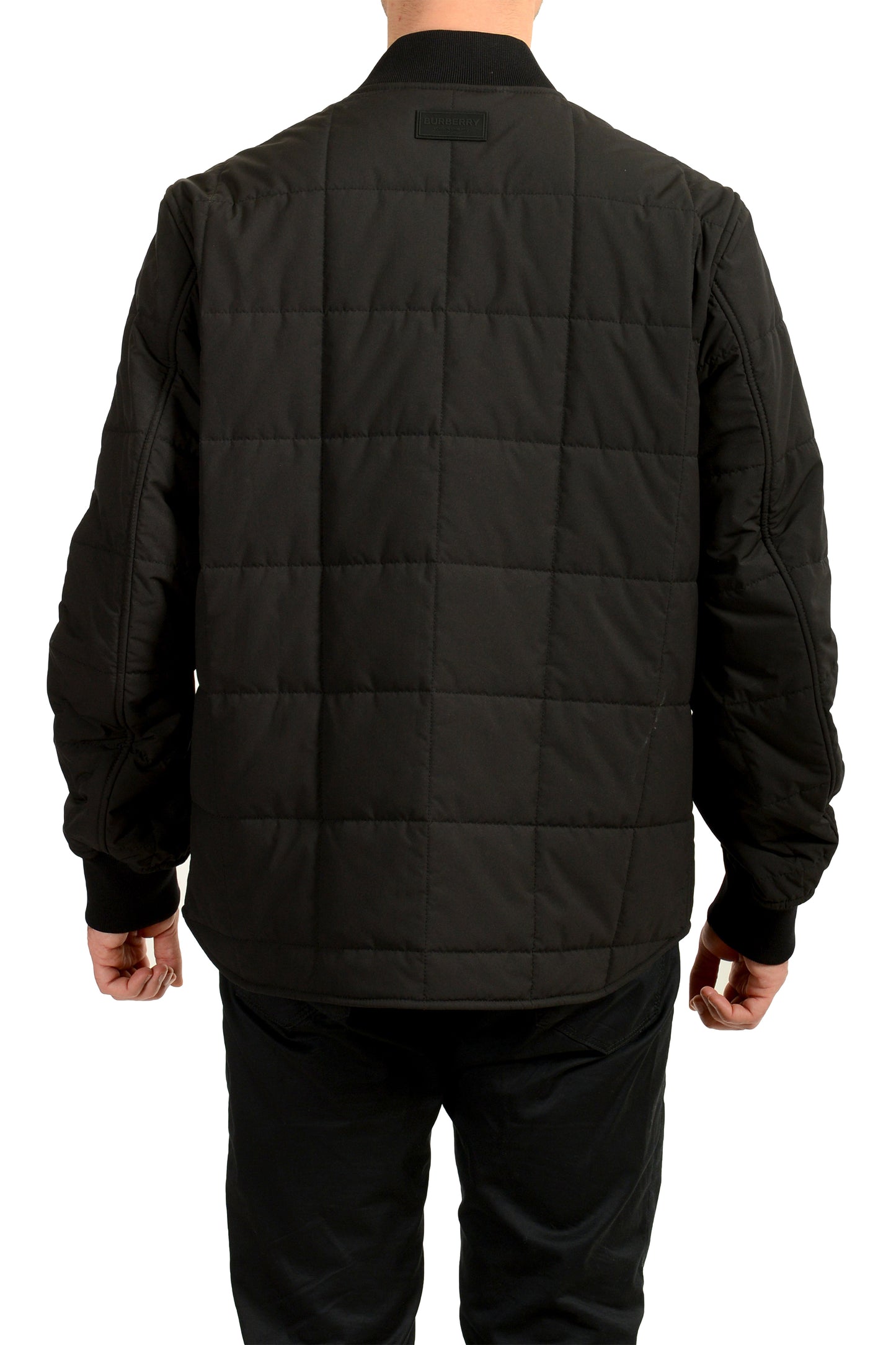 Burberry Men's "Ferndale" Black Quilted Full Zip Jacket US L IT 52