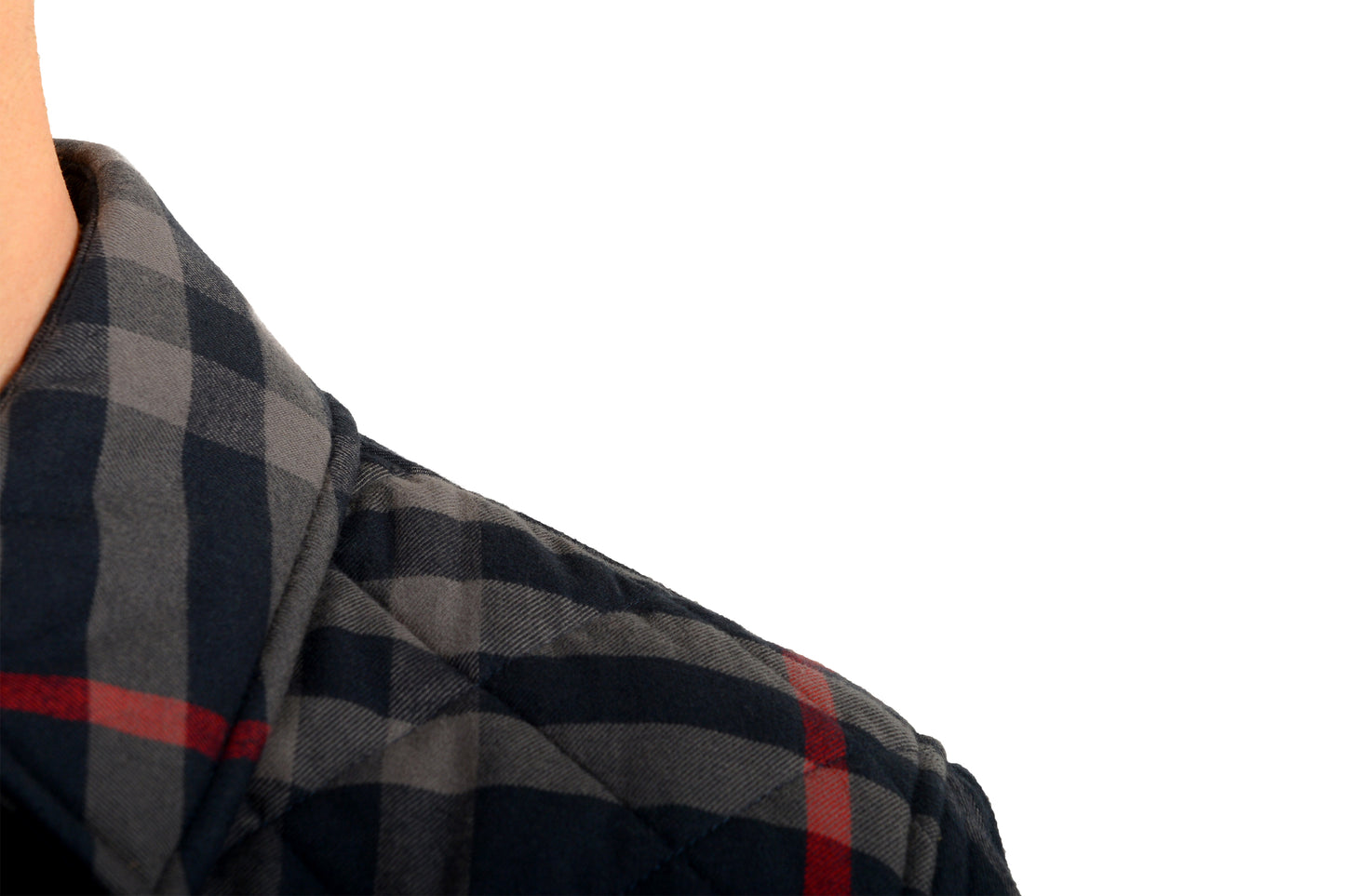 Burberry Men's "Forres" Navy Ip Check Quilted Full Zip Jacket US L IT 52