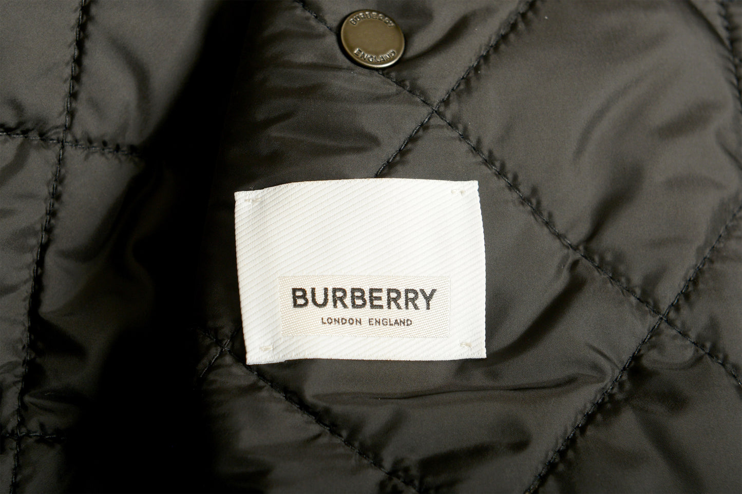 Burberry Men's "Forres" Navy Ip Check Quilted Full Zip Jacket US L IT 52