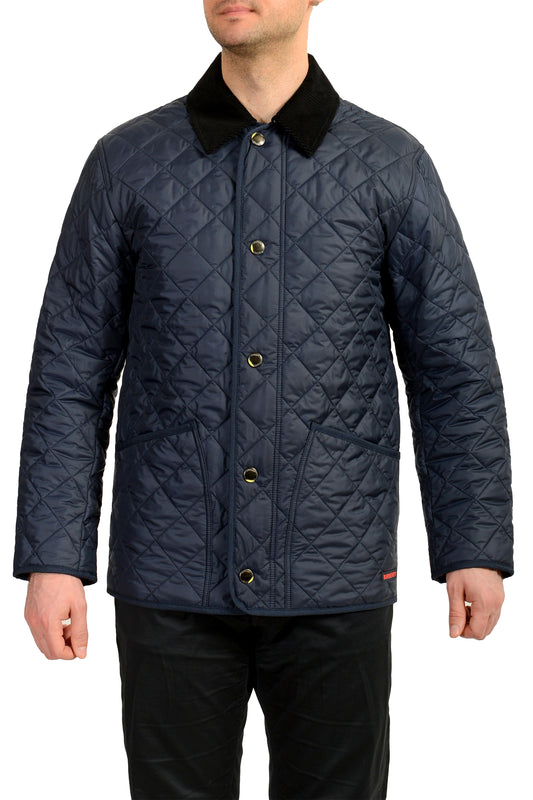 Burberry Men's "Willowbrook" Navy Quilted Full Zip Jacket US XS IT 46