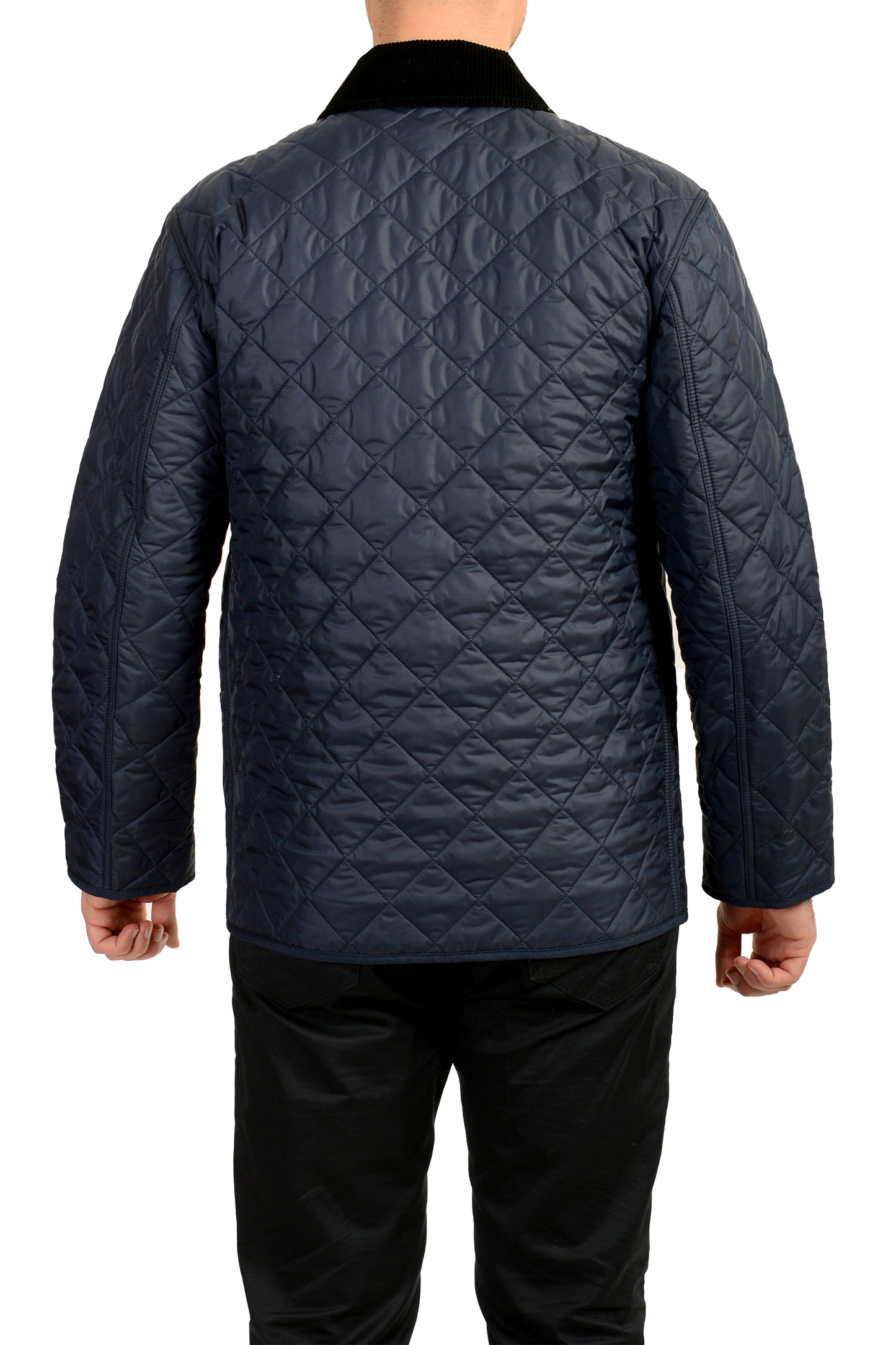 Burberry Men's "Willowbrook" Navy Quilted Full Zip Jacket US XS IT 46