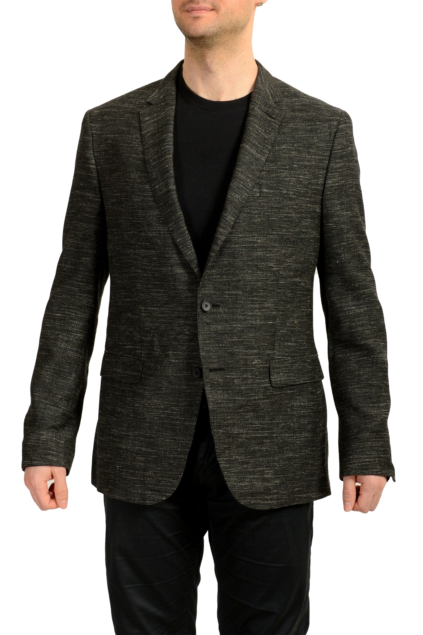 Hugo Boss Men's "Nasley3" Slim Fit Linen Wool Two Button Blazer US 44R IT 54R