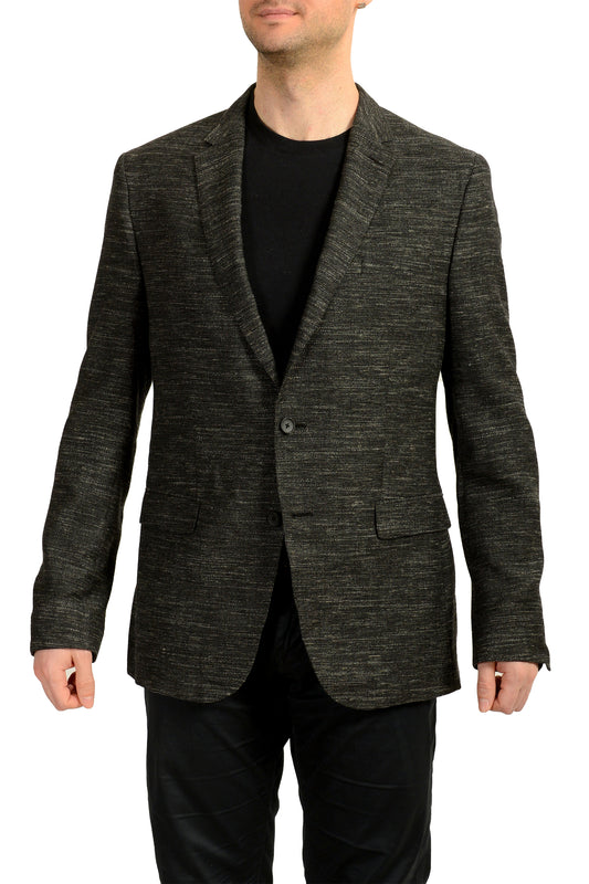 Hugo Boss Men's "Nasley3" Slim Fit Linen Wool Two Button Blazer US 44R IT 54R
