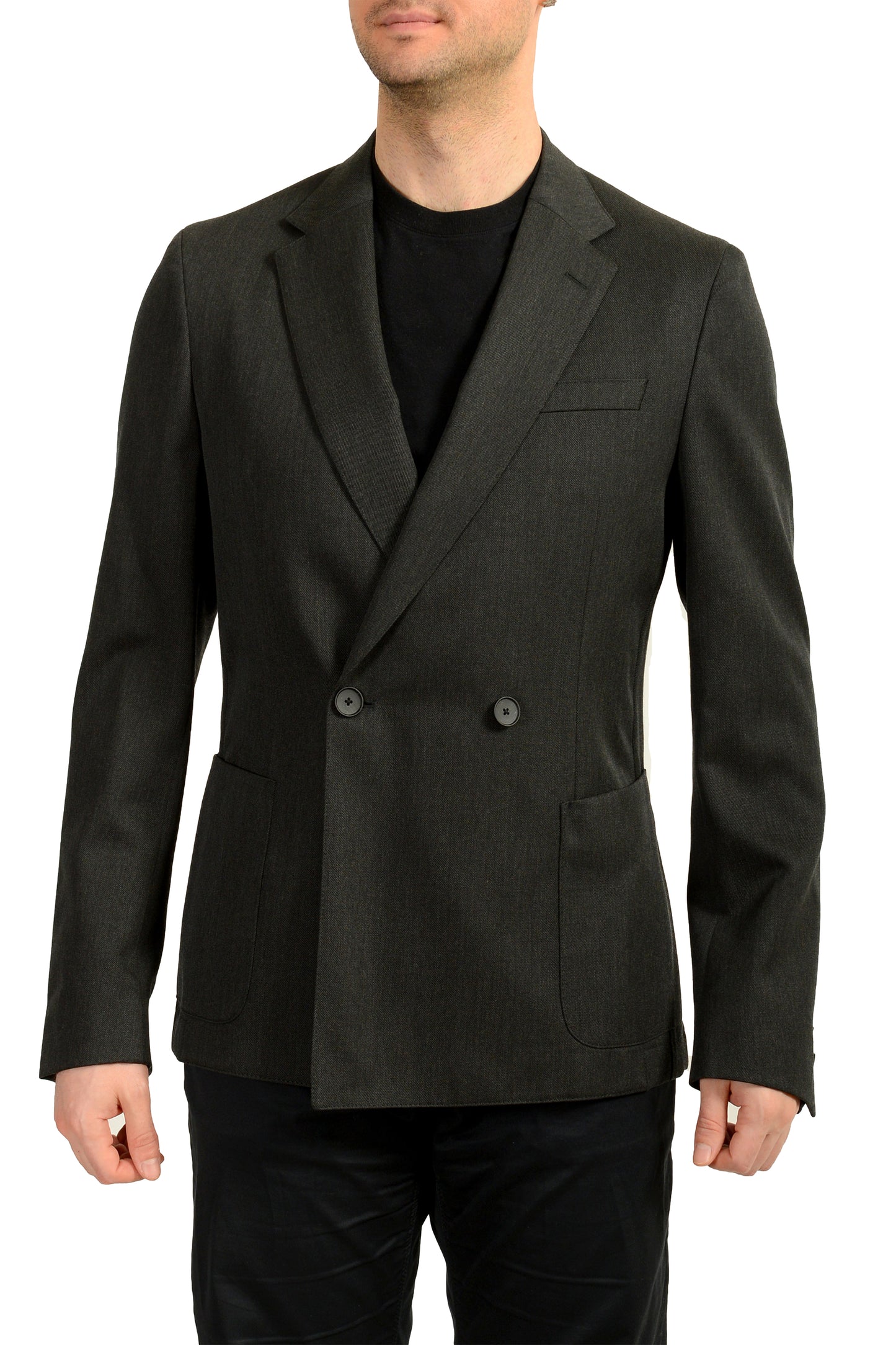 Hugo Boss Men's Nielsen3 Slim Fit 100% Wool Double Breasted Blazer US 42R IT 52R