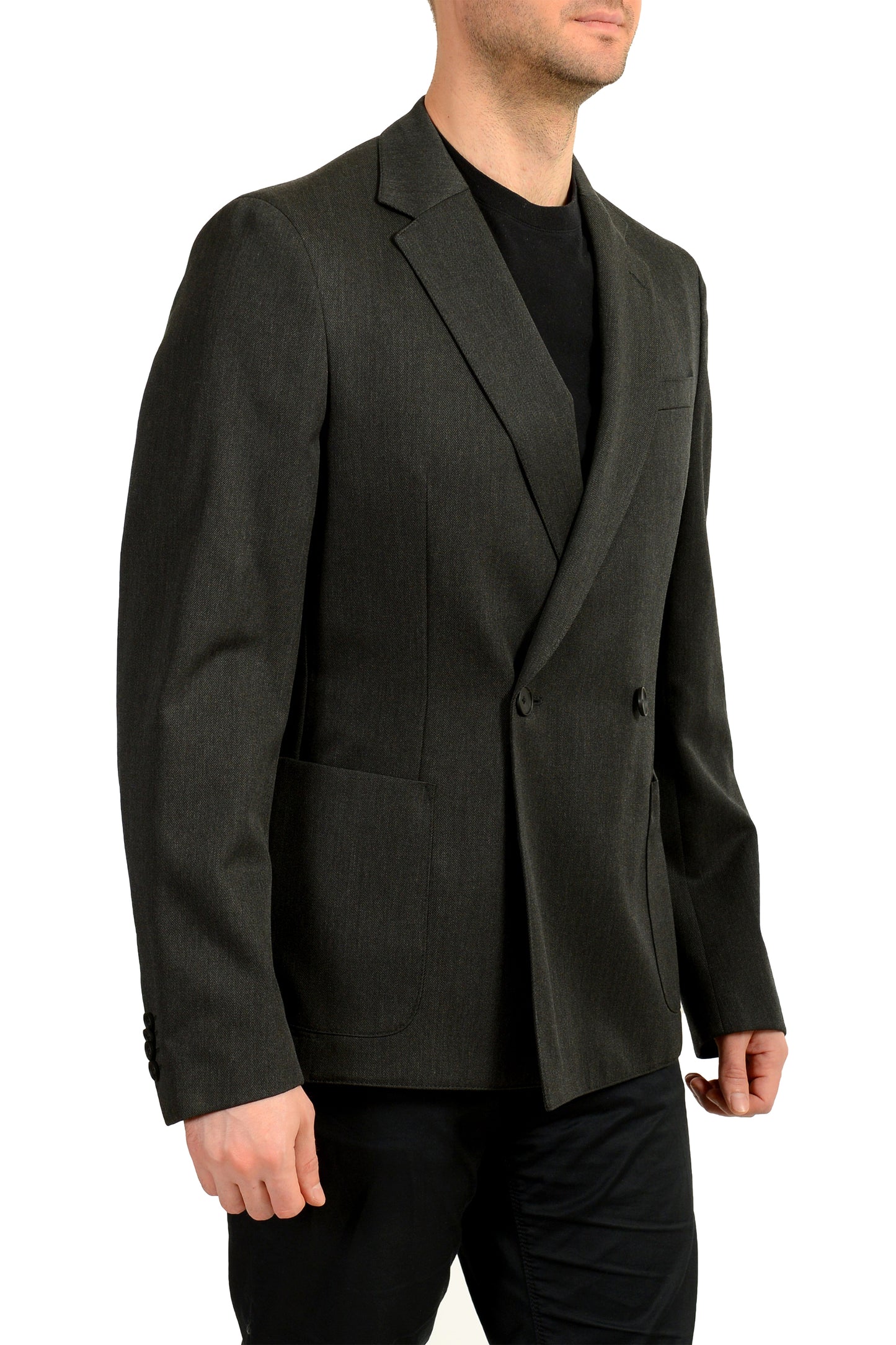 Hugo Boss Men's Nielsen3 Slim Fit 100% Wool Double Breasted Blazer US 42R IT 52R