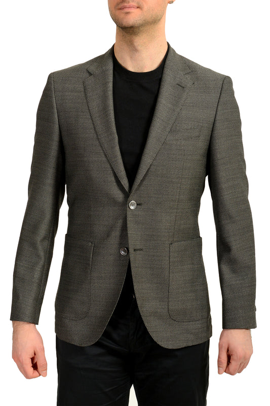 Hugo Boss Men's "Janson7" Regular Fit 100% Wool Gray Blazer US 38R IT 48R