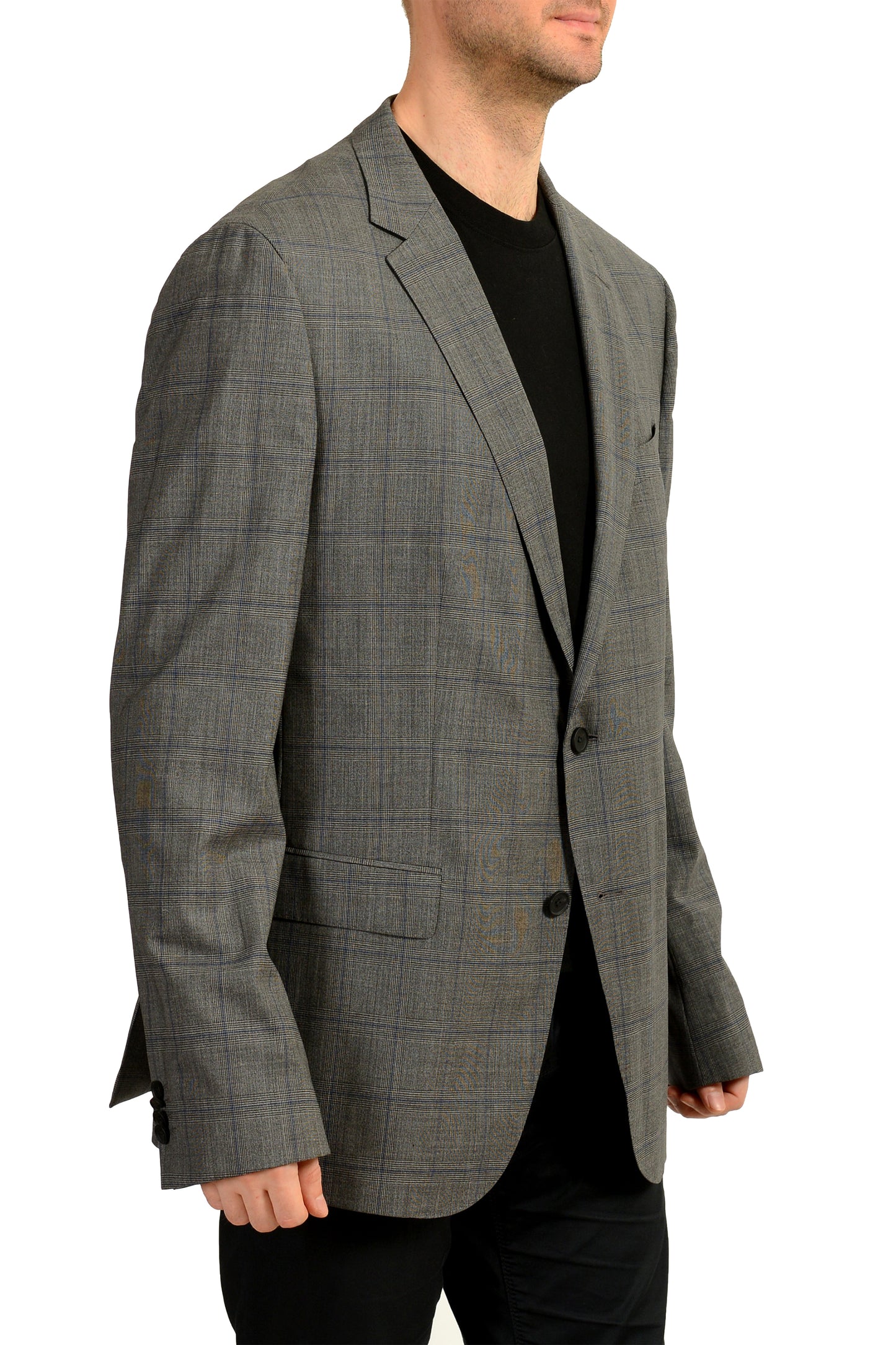 Hugo Boss Men's "Novan6/Ben2" Slim Fit Gray 100% Wool Blazer US 48R IT 58R