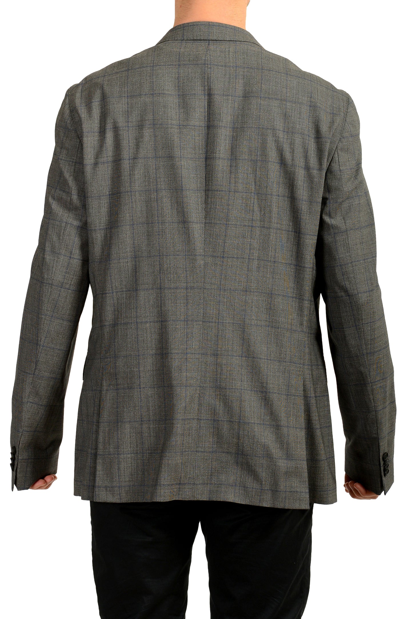 Hugo Boss Men's "Novan6/Ben2" Slim Fit Gray 100% Wool Blazer US 48R IT 58R