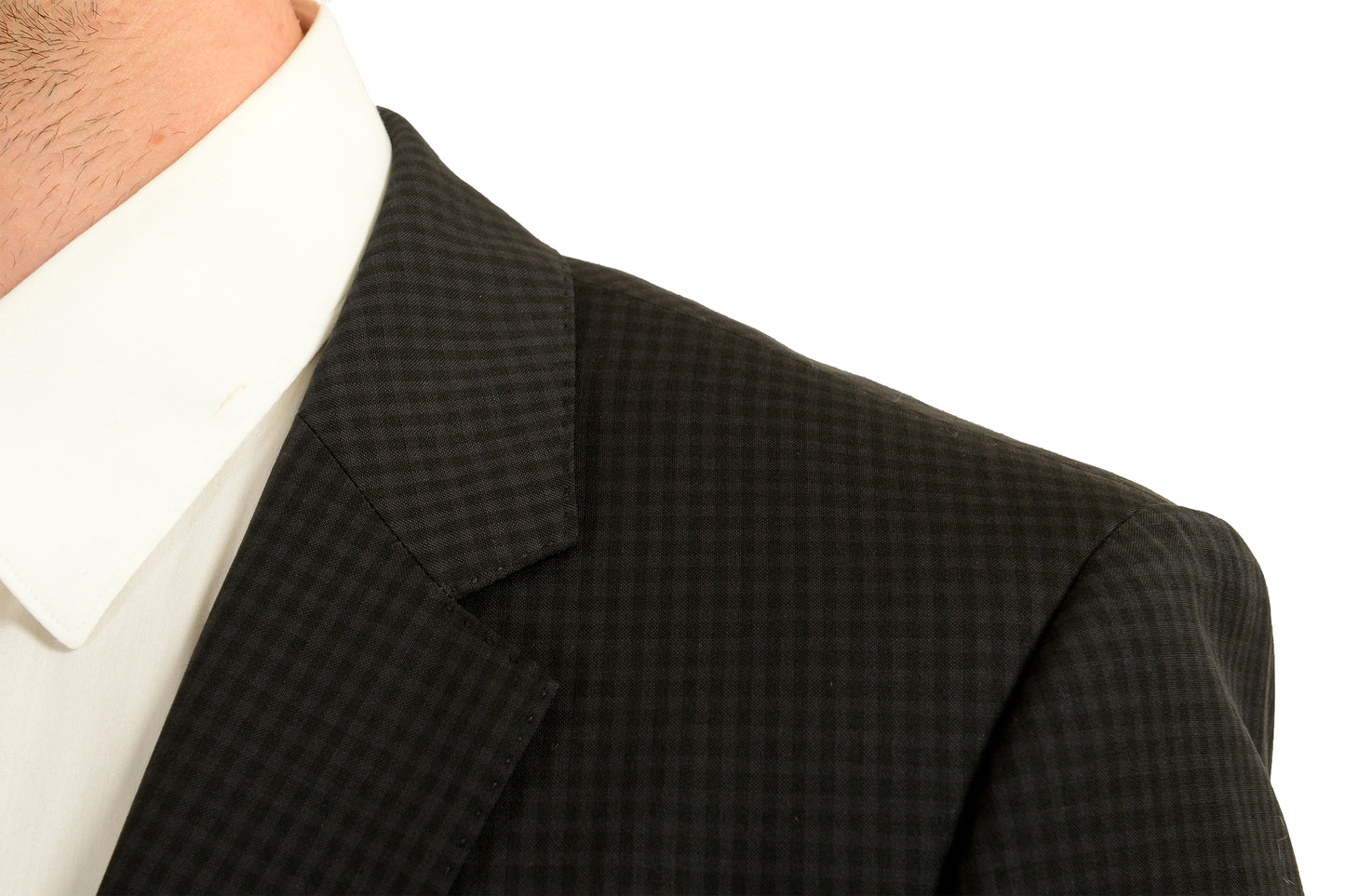 Hugo Boss Men's "Huge4/Genius3" Plaid 100% Wool Two Button Suit US 40R IT 50R