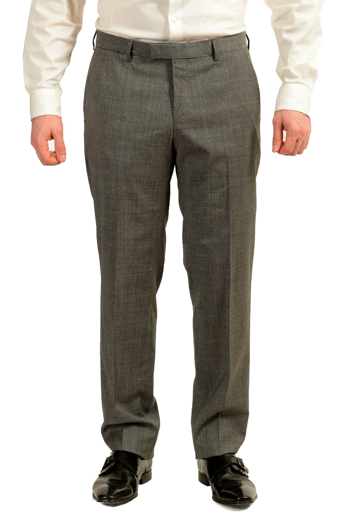 Hugo Boss Men's "Jeckson/Lenon2" Regular Fit Gray 100% Wool Suit US 46R IT 56R