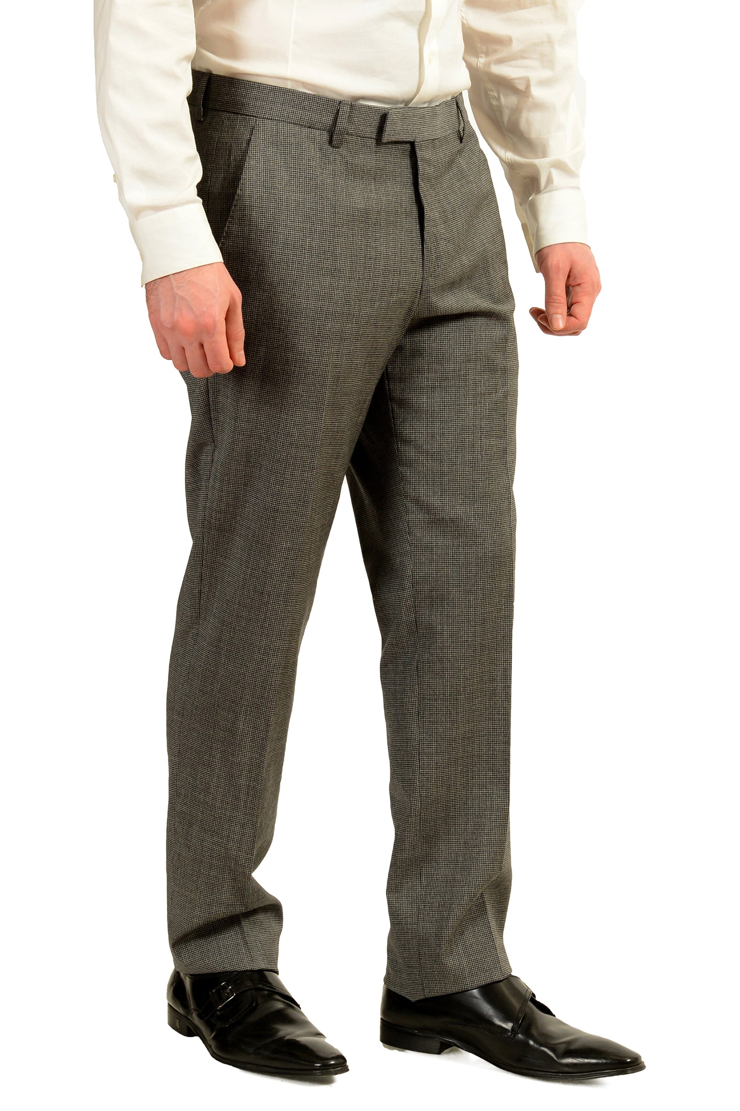 Hugo Boss Men's "Jeckson/Lenon2" Regular Fit Gray 100% Wool Suit US 46R IT 56R