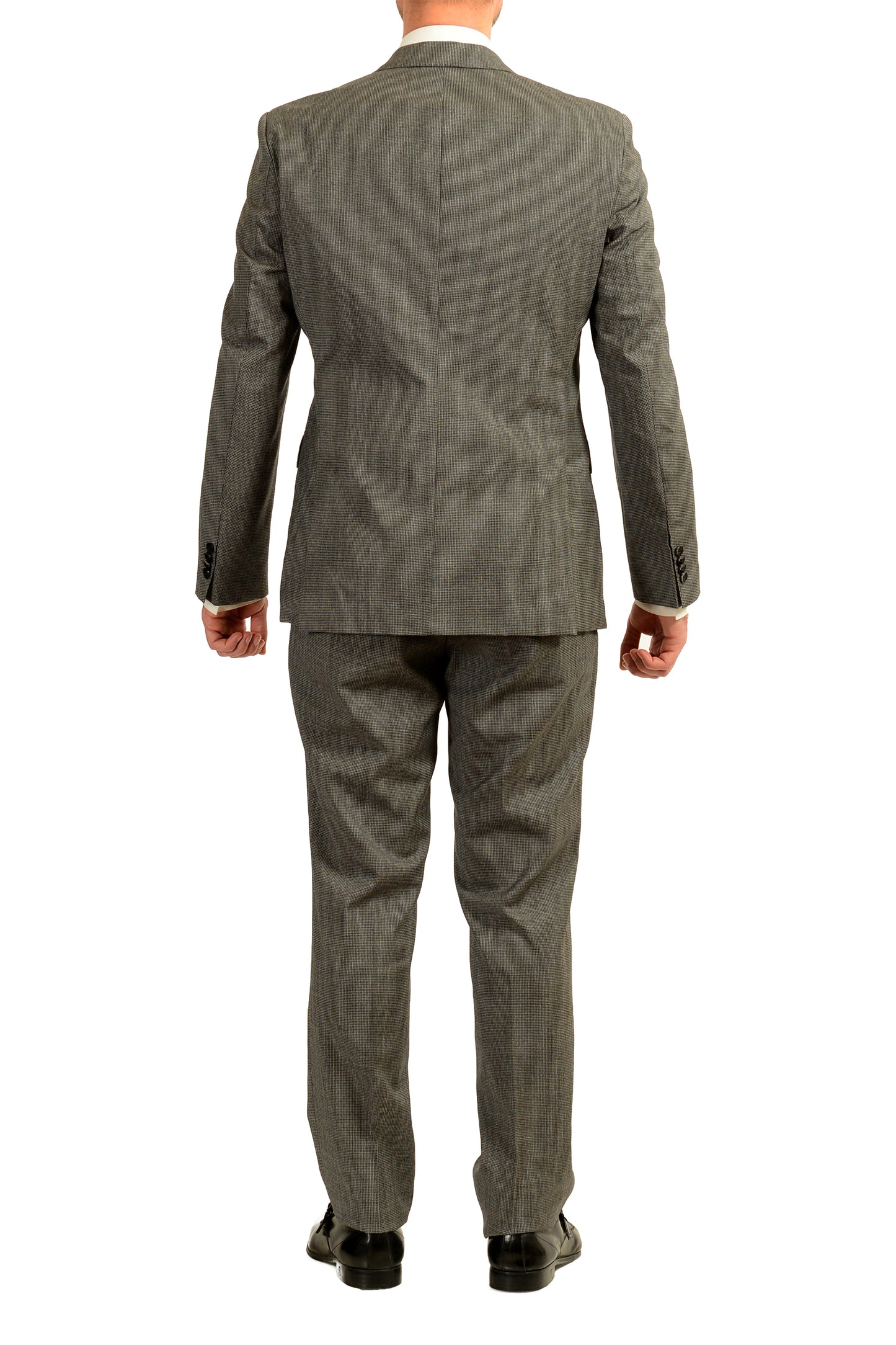 Hugo Boss Men's "Jeckson/Lenon2" Regular Fit Gray 100% Wool Suit US 46R IT 56R