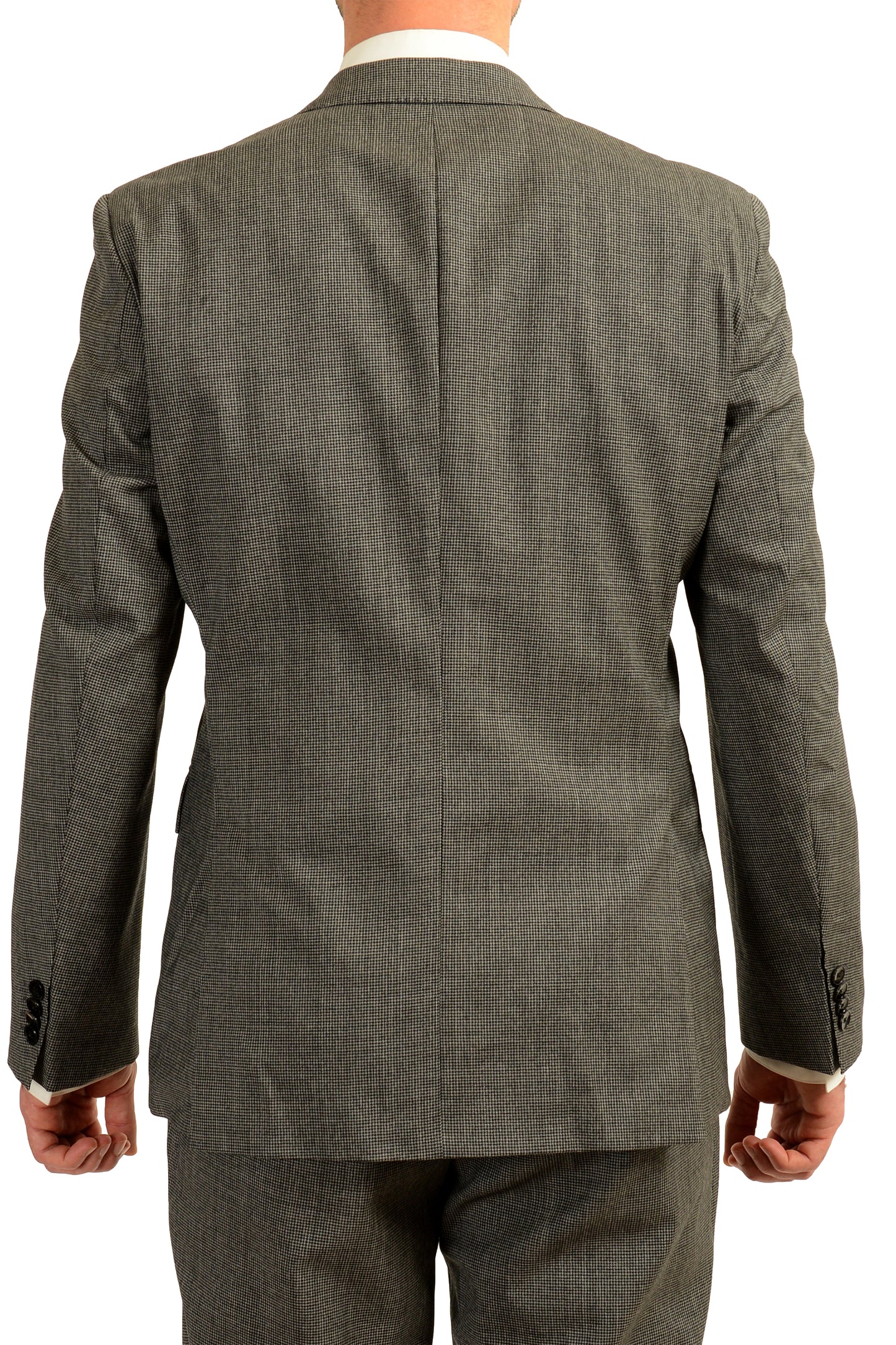 Hugo Boss Men's "Jeckson/Lenon2" Regular Fit Gray 100% Wool Suit US 46R IT 56R