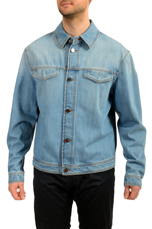 Scuderia Ferrari Men's Blue Light Denim Bomber Jacket US M IT 50