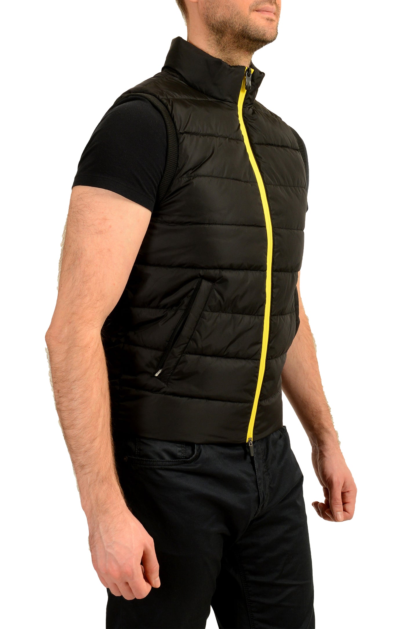 Scuderia Ferrari Men's Black Padded Graphene Vest Sleeveless Jacket US S IT 48