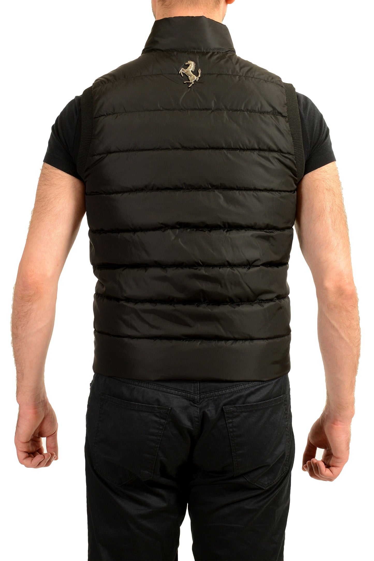 Scuderia Ferrari Men's Black Padded Graphene Vest Sleeveless Jacket US S IT 48