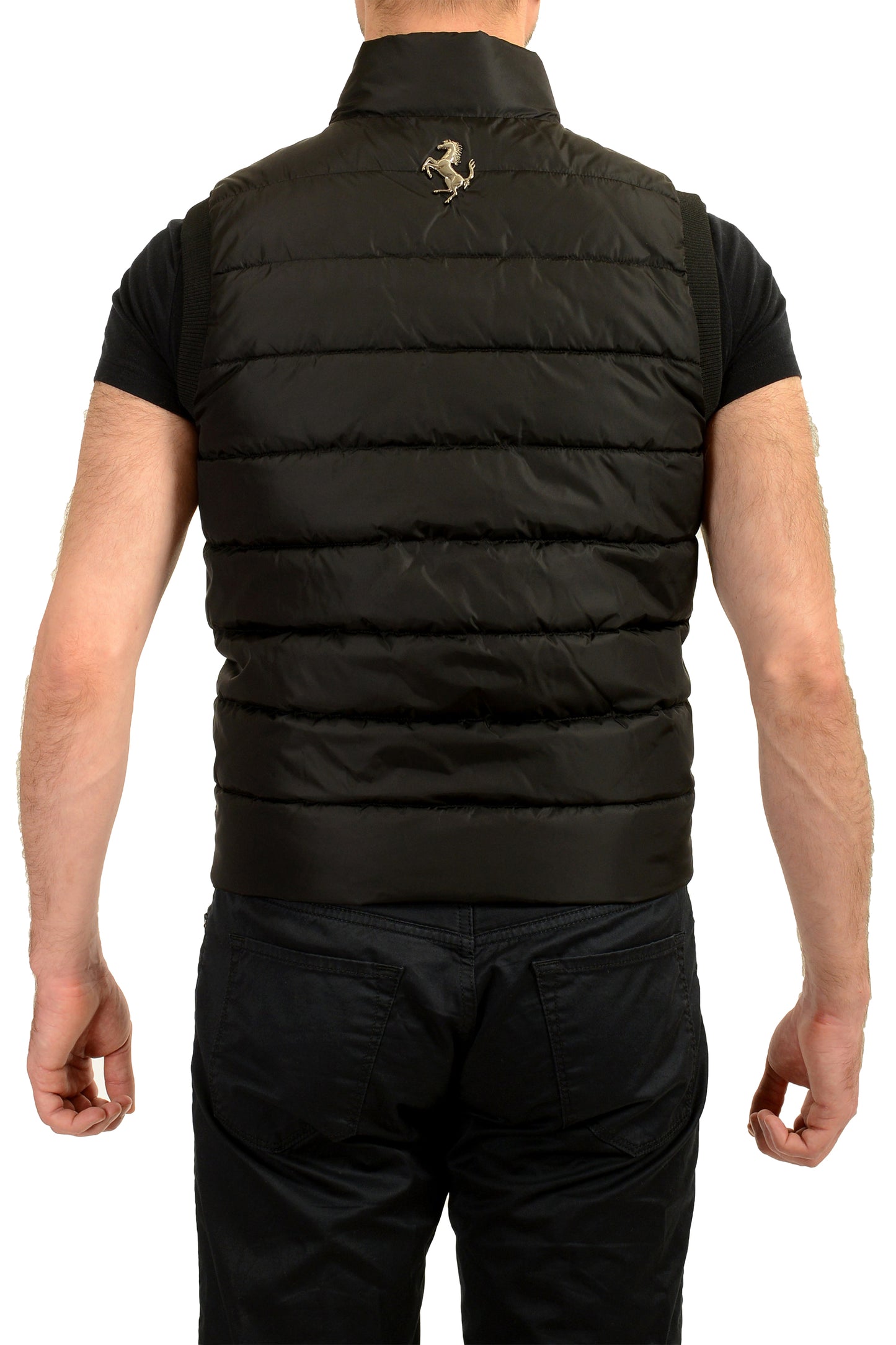 Scuderia Ferrari Men's Black Padded Graphene Vest Sleeveless Jacket US S IT 48