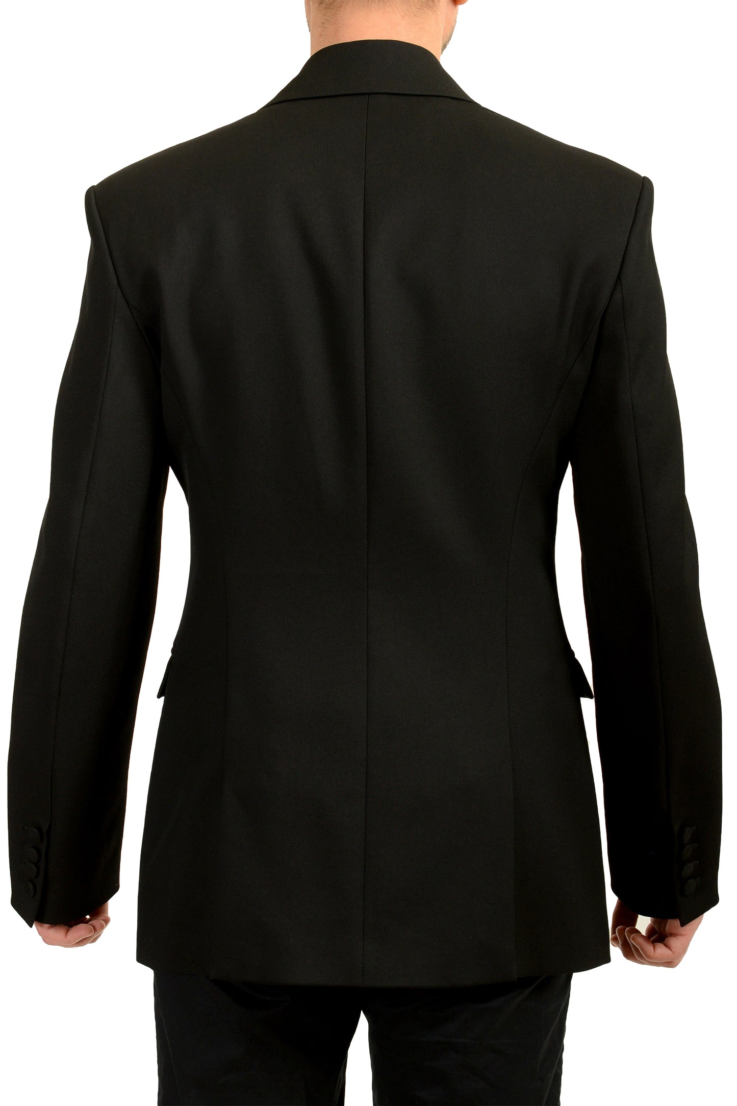 Scuderia Ferrari Men's Black Wool Two Button Sport Coat Blazer US 40 IT 50