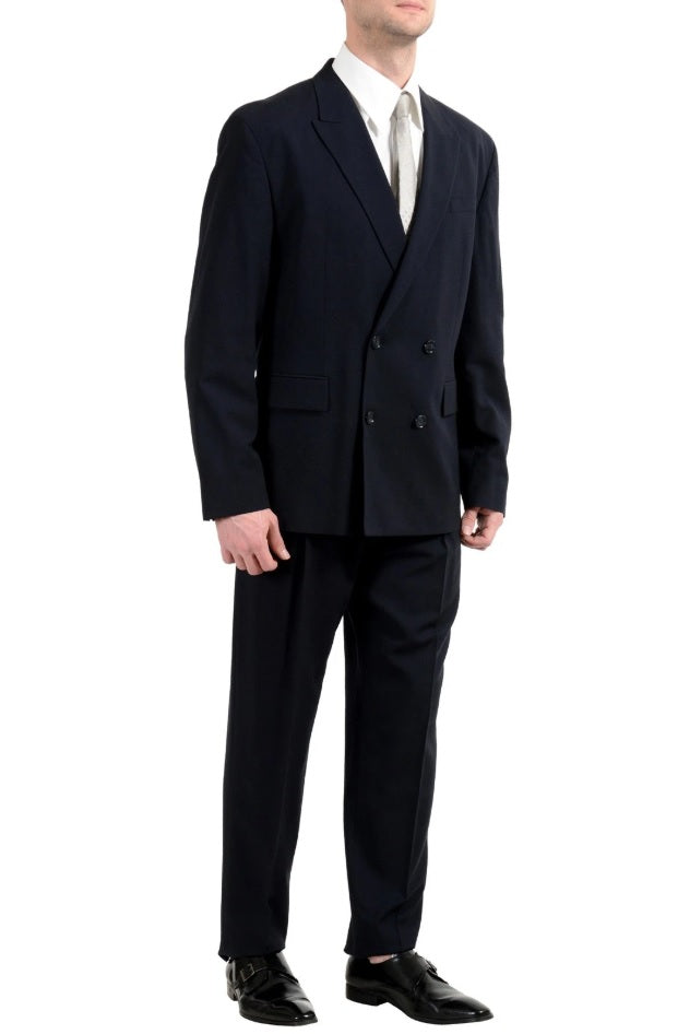 Hugo Boss Men's "Ulan/Fabo182" Oversized Wool Double Breasted Suit US 36R IT 46R