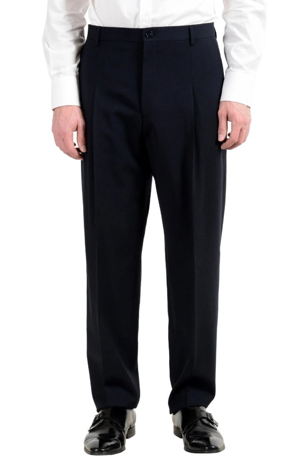 Hugo Boss Men's "Ulan/Fabo182" Oversized Wool Double Breasted Suit US 36R IT 46R